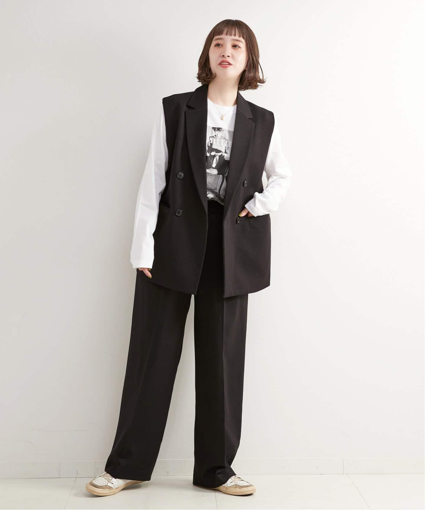 ジレ+2タックパンツセット（その他パンツ）｜B.C STOCK（ベーセー