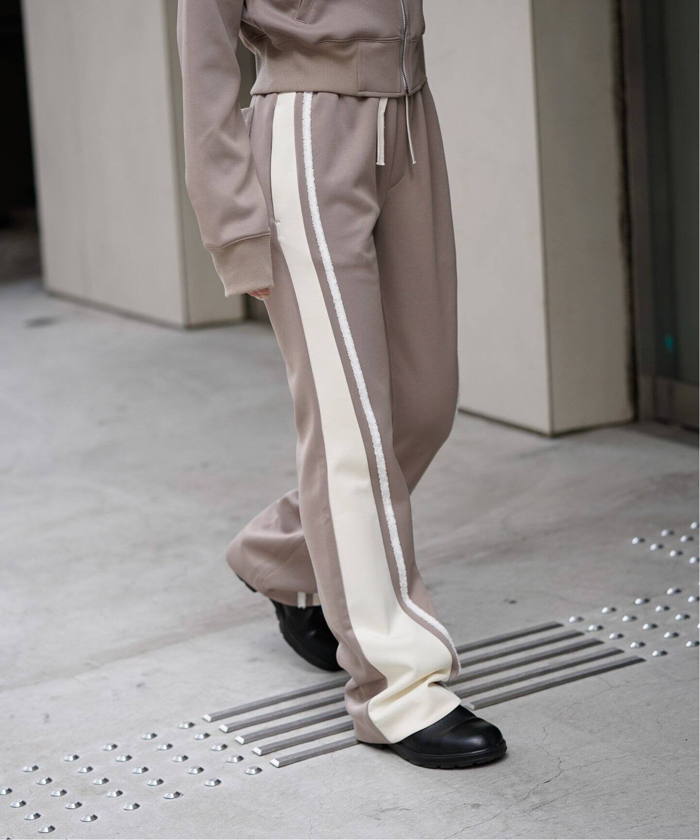 KIJUN/キジュン】Flared Tape Track Pants（ジャージ／トラックパンツ 