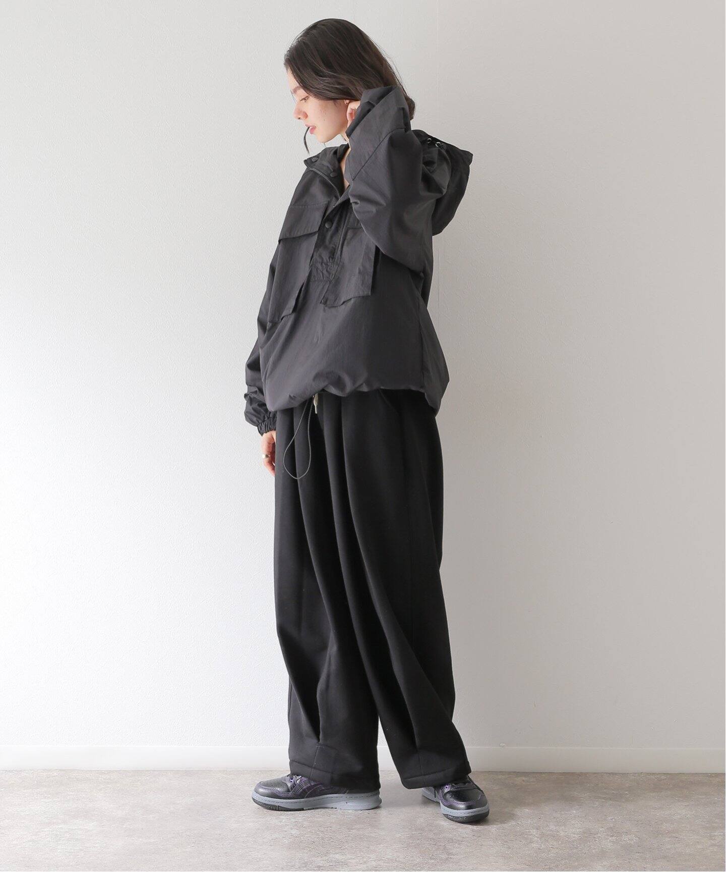 ANGLAN / アングラン】Valley Tuck Sweat Balloon Pants（スウェット 