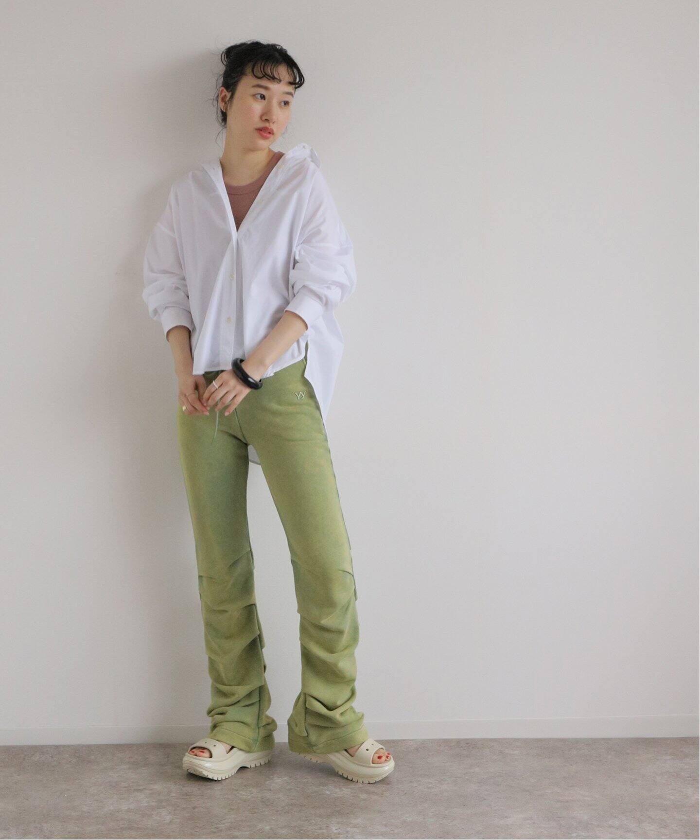 OPEN YY / オープンワイワイ】JERSEY SHIRRING PANTS（その他パンツ 