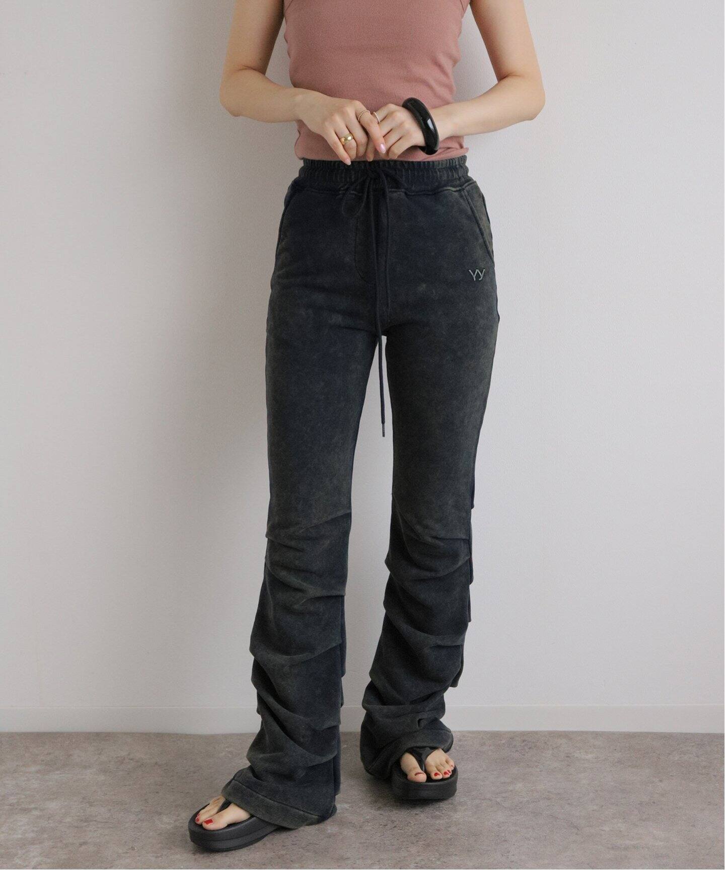 OPEN YY / オープンワイワイ】JERSEY SHIRRING PANTS（その他パンツ 