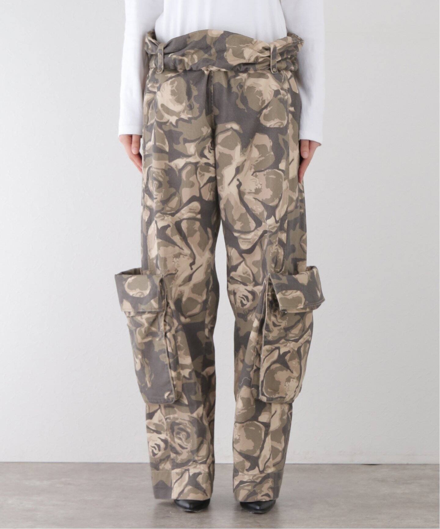 OPEN YY / オープンワイワイ】 CAMO ROLLED WAIST CARGO PANTS（カーゴ 