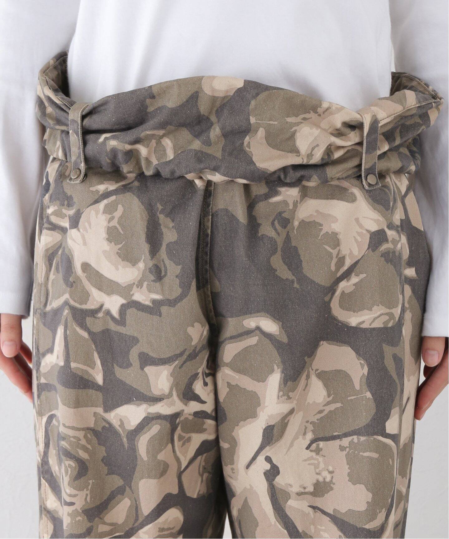 OPEN YY / オープンワイワイ】 CAMO ROLLED WAIST CARGO PANTS（カーゴ 