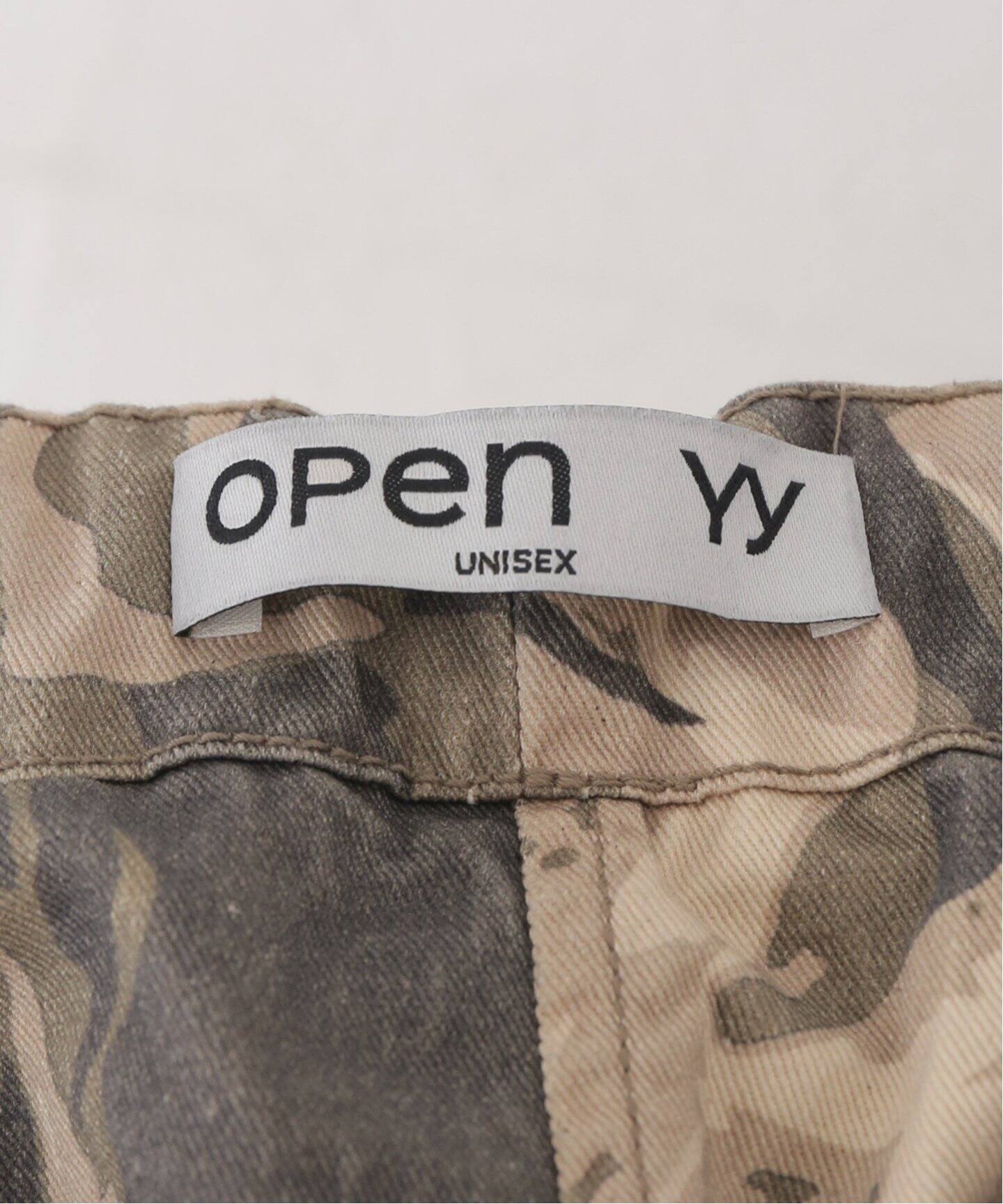 OPEN YY / オープンワイワイ】 CAMO ROLLED WAIST CARGO PANTS