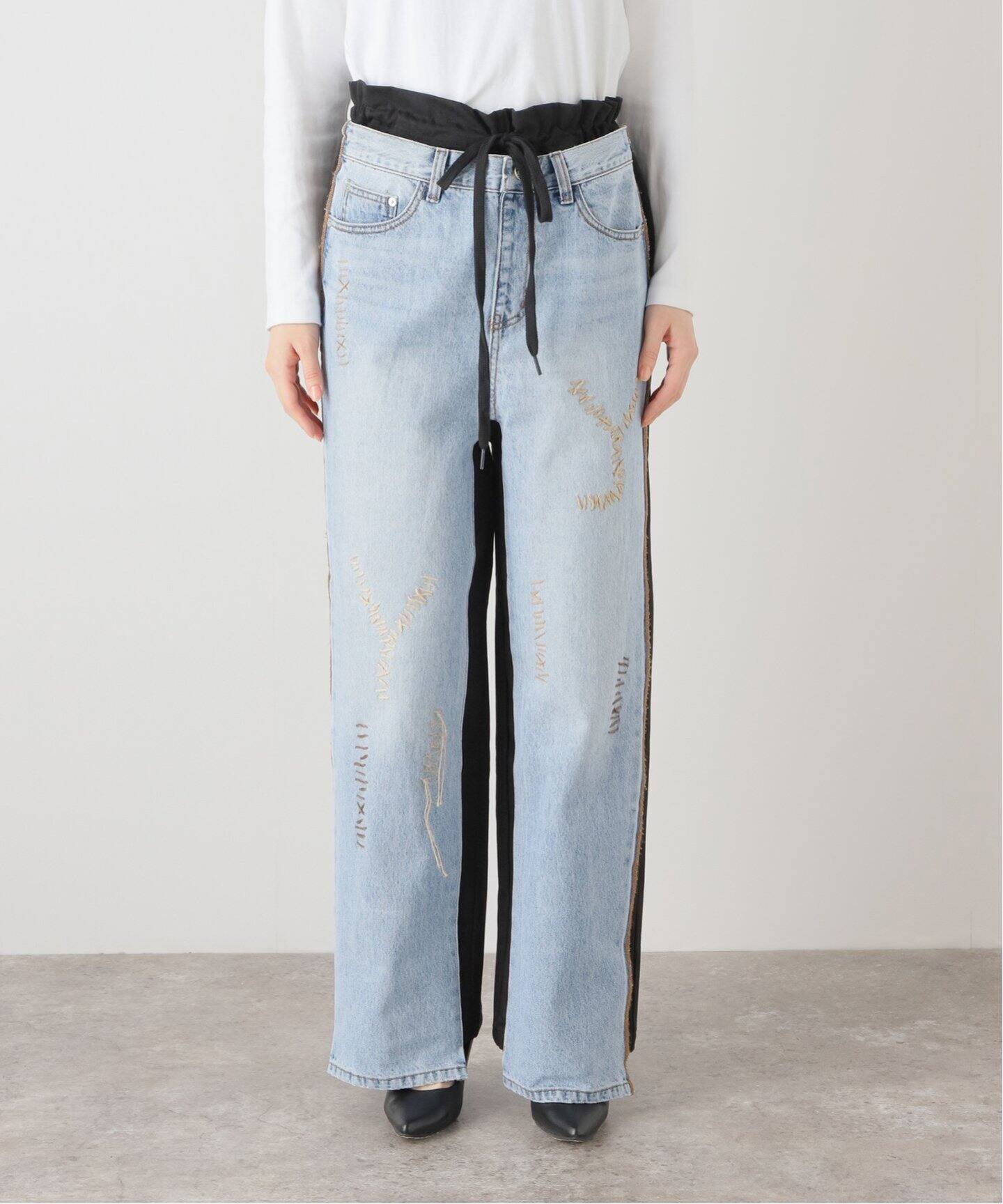 ●OPEN YY●YY STITCH FRONT JEAN COTTON PANTS デニムパンツ OPENYY YY STITCH FRONT JEAN COTTON PANTS