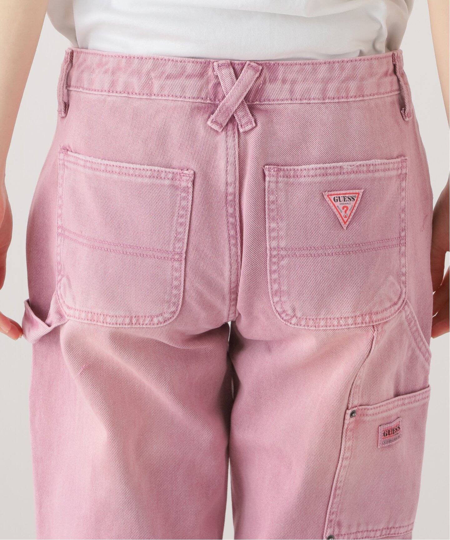 GUESS ゲス ツイード ショートパンツ ピンク GUESS/ゲス】OVERDYE CARPENTER PANT（デニムパンツ・ジーンズ