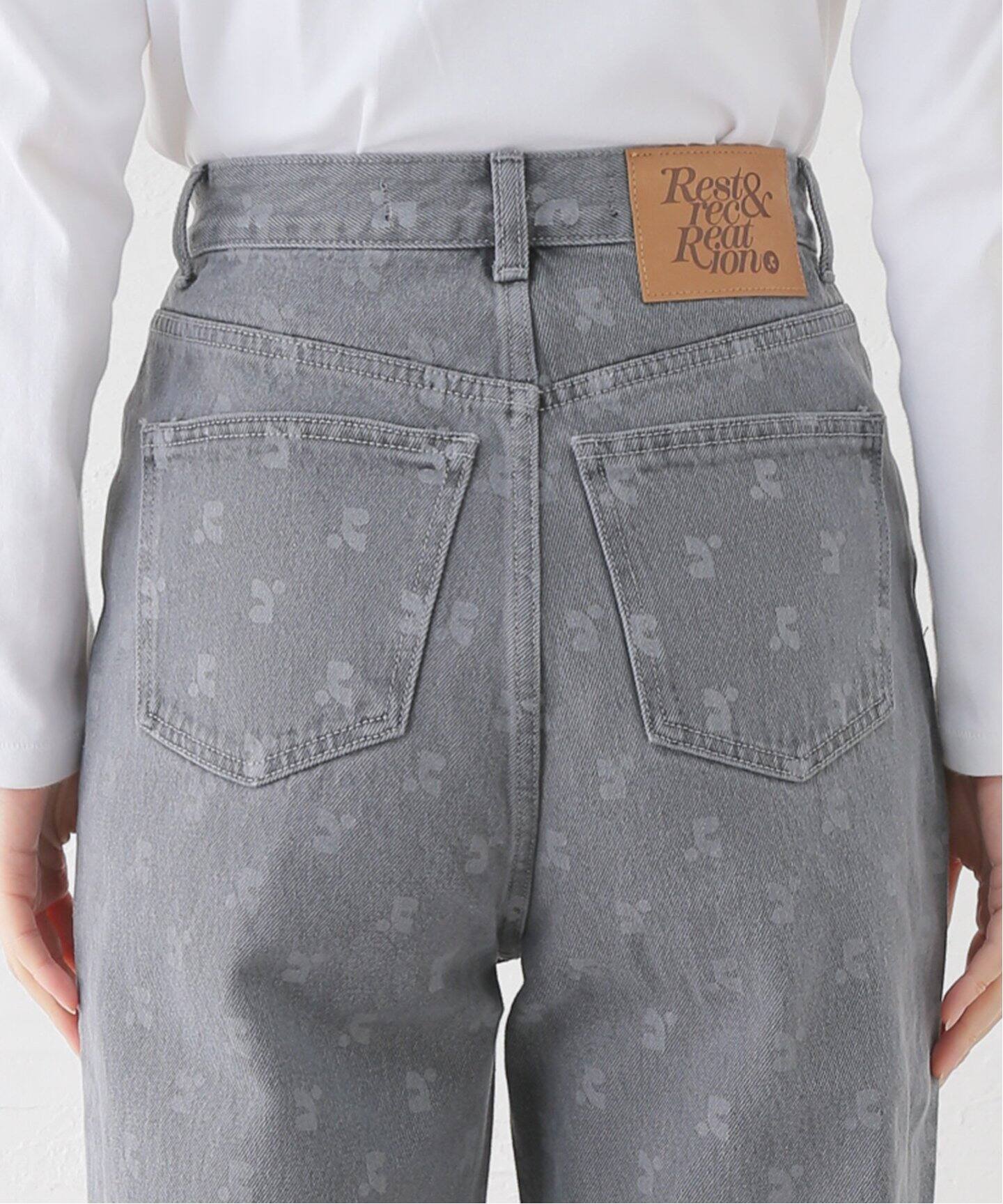 Rest&Recreation/レストアンドレクリエーション LOGO PRINTED JEANS 