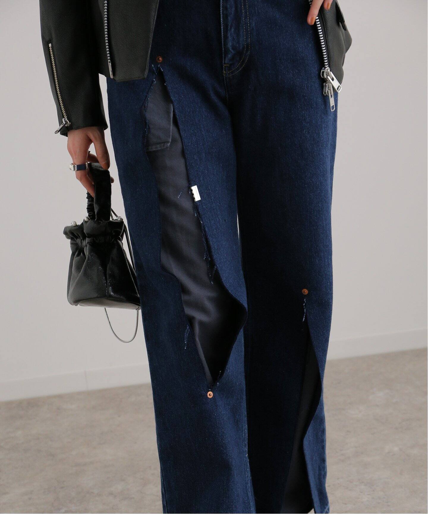 kotohayokozawa/コトハヨコザワ LAYERED RIPPED JEANS（デニムパンツ 