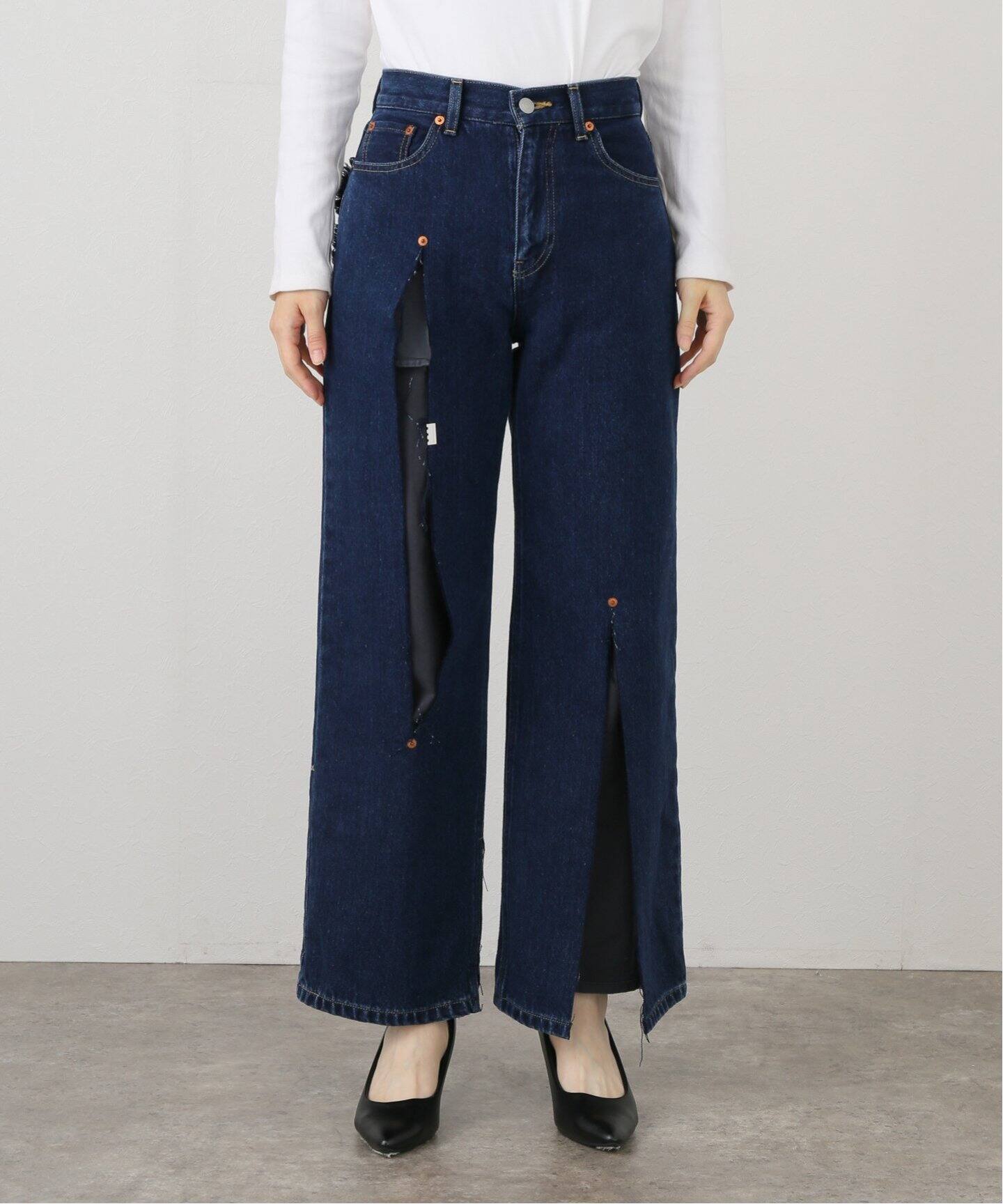 kotohayokozawa/コトハヨコザワ LAYERED RIPPED JEANS（デニムパンツ 