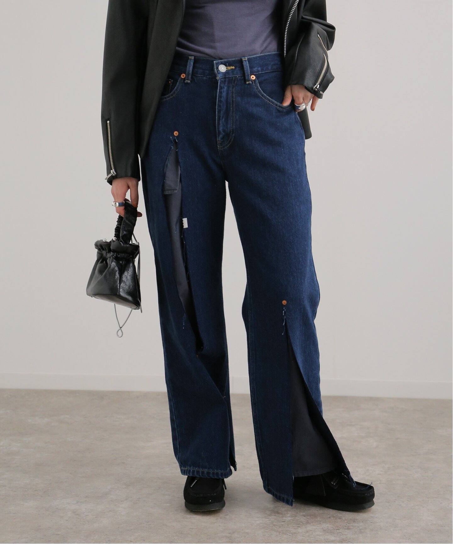 kotohayokozawa/コトハヨコザワ LAYERED RIPPED JEANS（デニムパンツ 