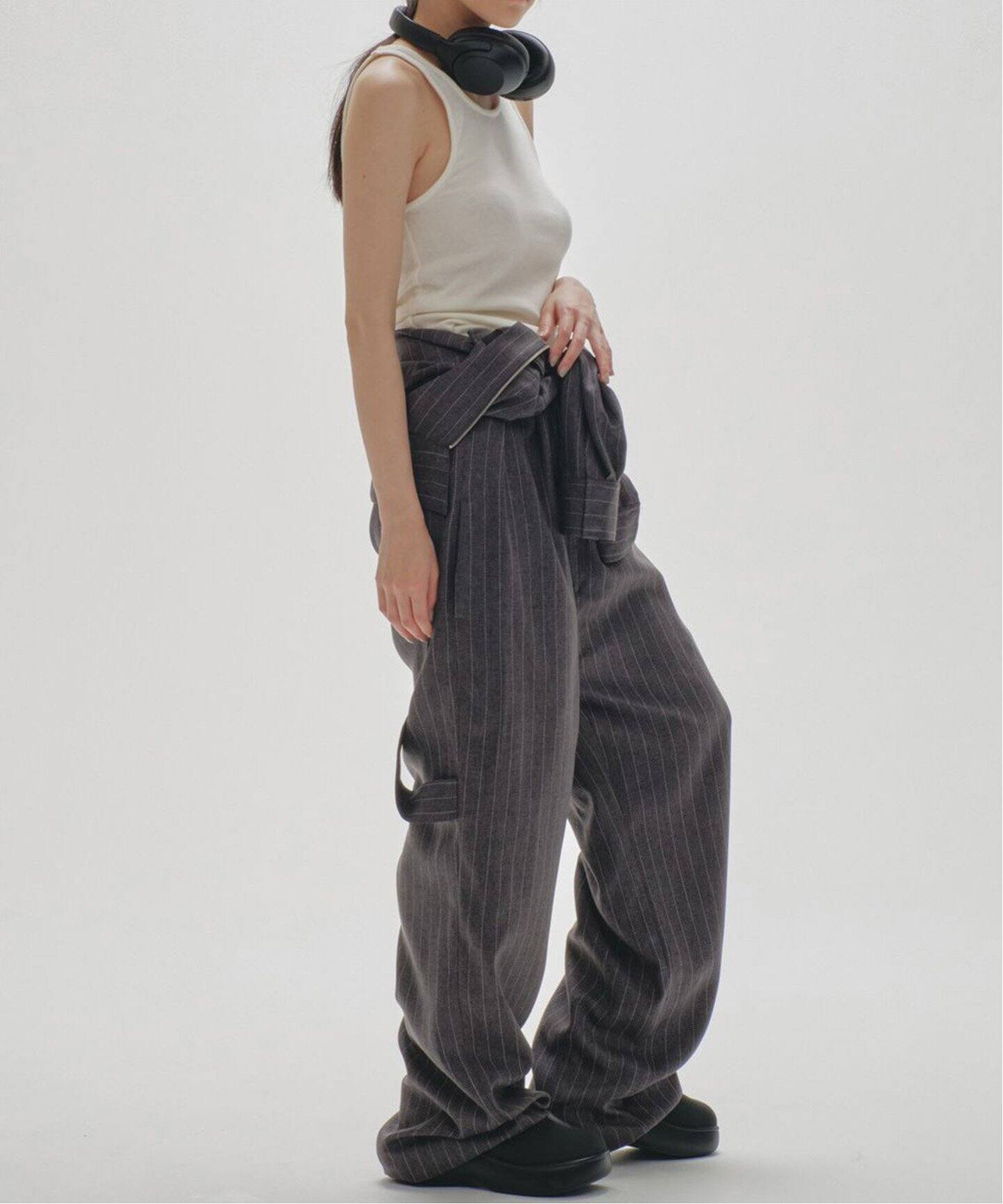 TODAYFUL / トゥデイフル】 Stripe Zip Combinaison（つなぎ 