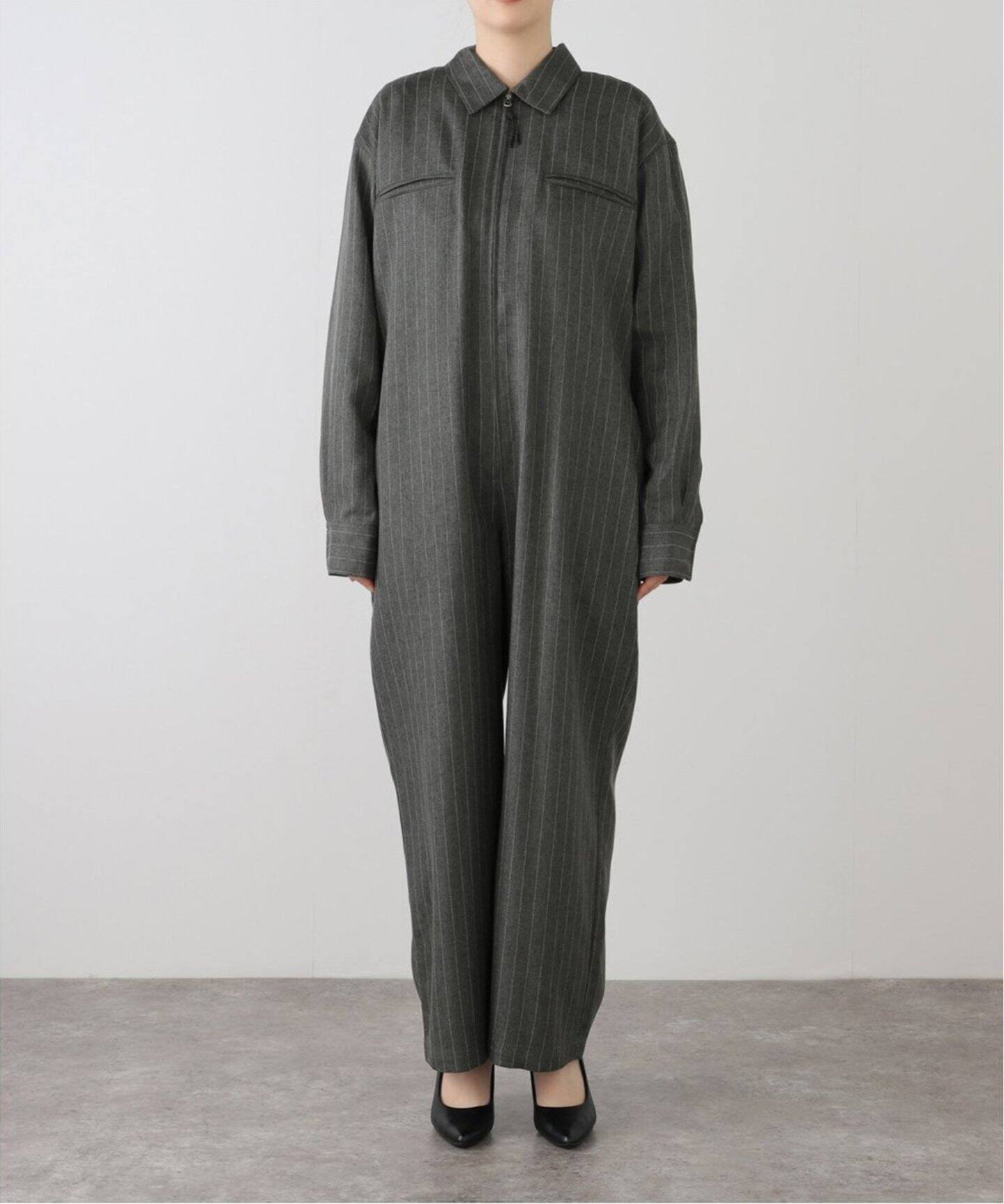 TODAYFUL / トゥデイフル】 Stripe Zip Combinaison（つなぎ 