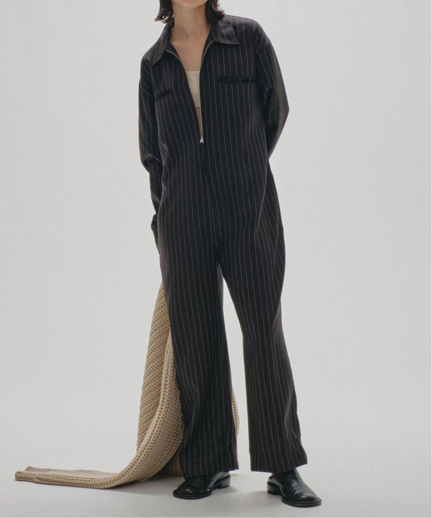 TODAYFUL / トゥデイフル】 Stripe Zip Combinaison（つなぎ 