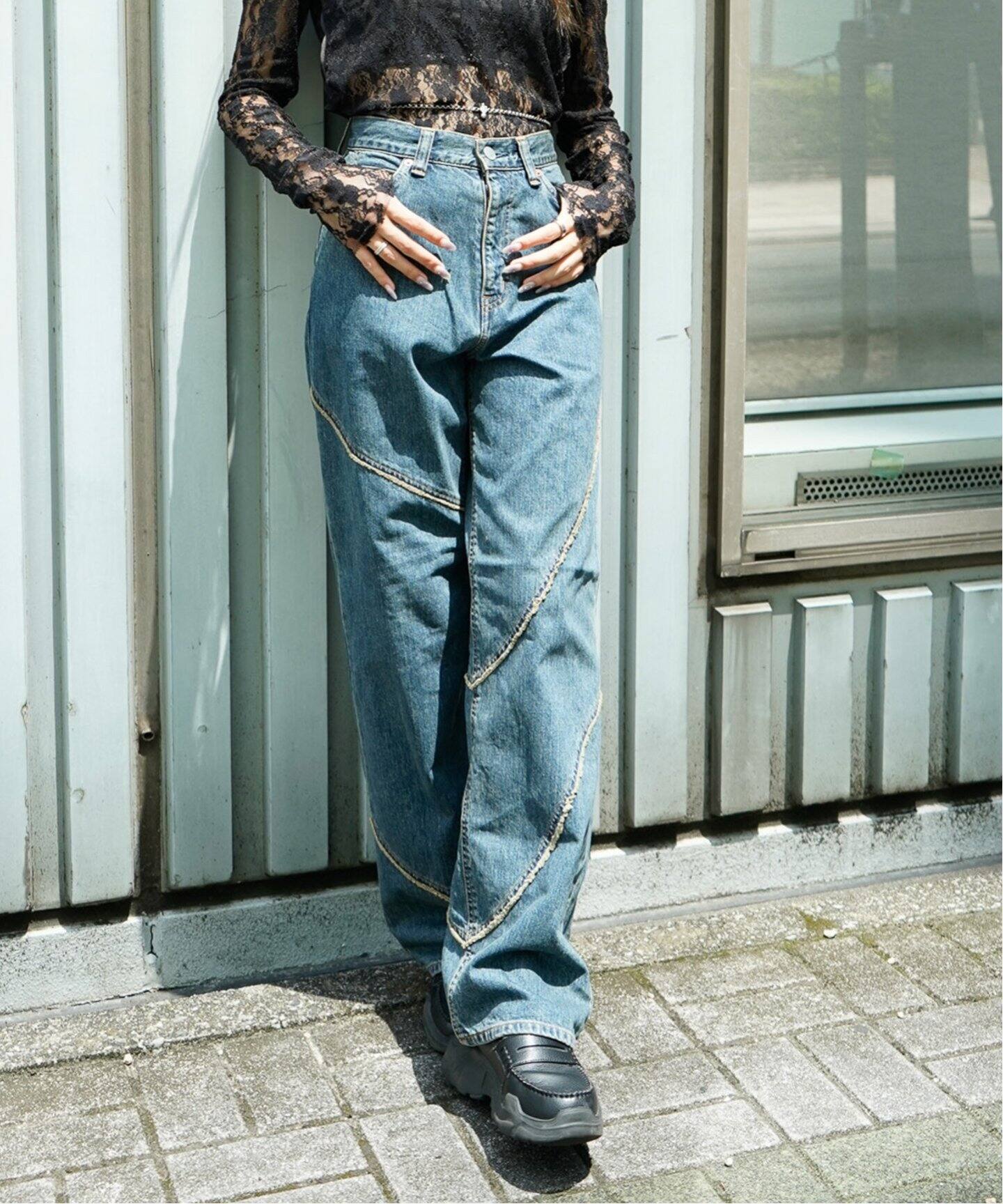 JieDa / ジエダ 別注 DISTORTED DENIM PANTS（デニムパンツ・ジーンズ 