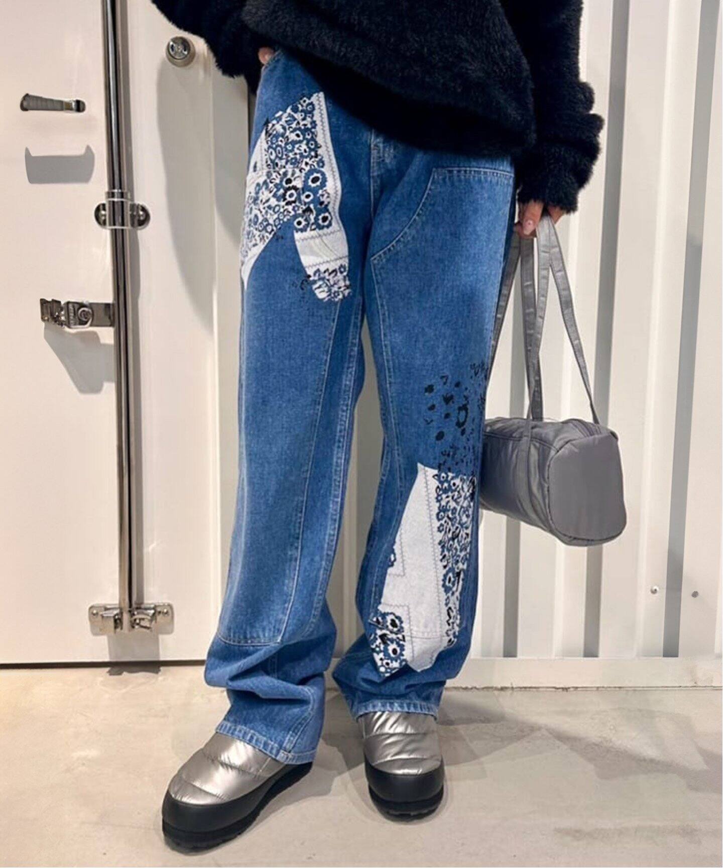 NOMA t.d. / ノーマティーディー. Sign Print Denim Work Pants 