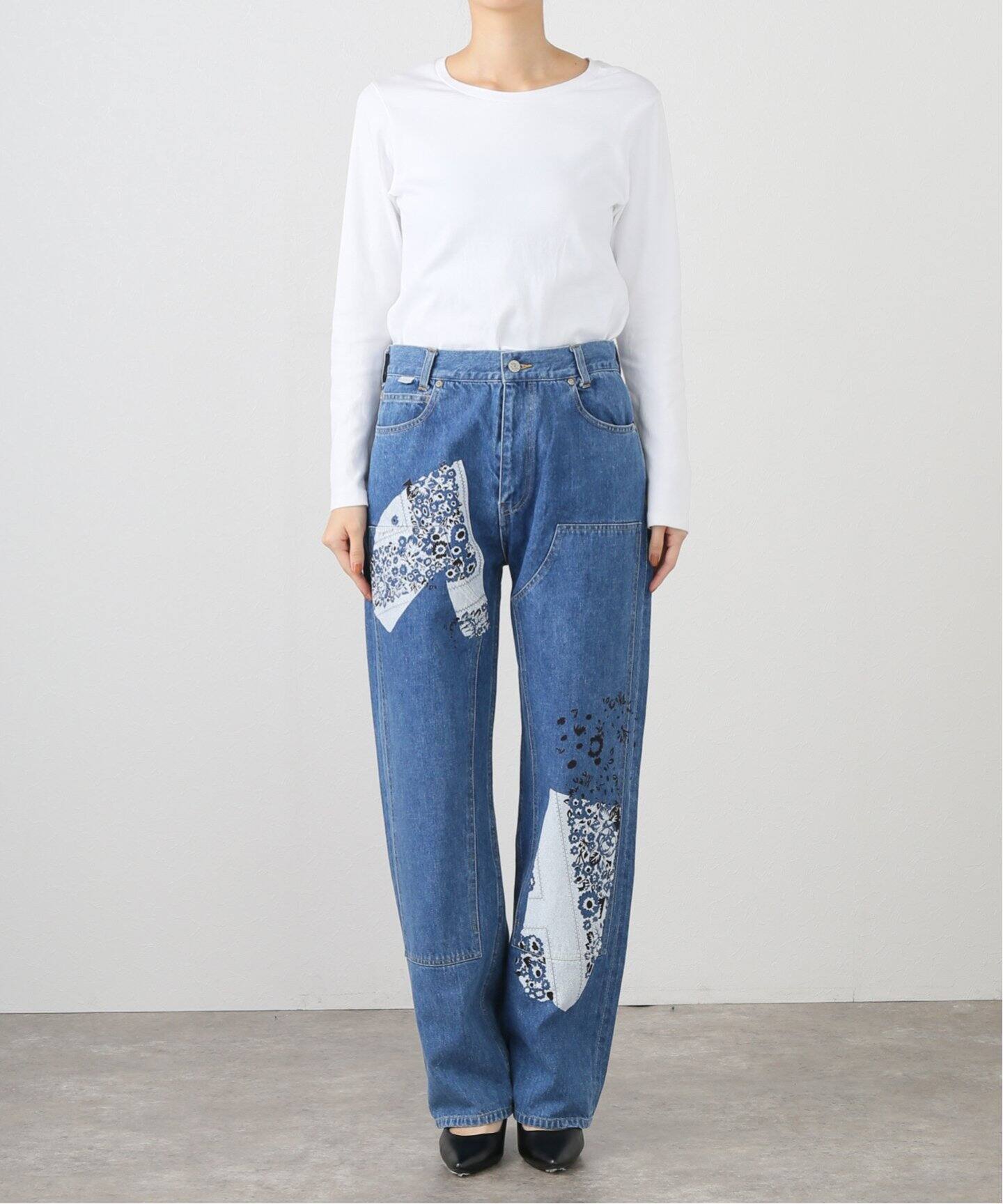 NOMA t.d. / ノーマティーディー. Sign Print Denim Work Pants 