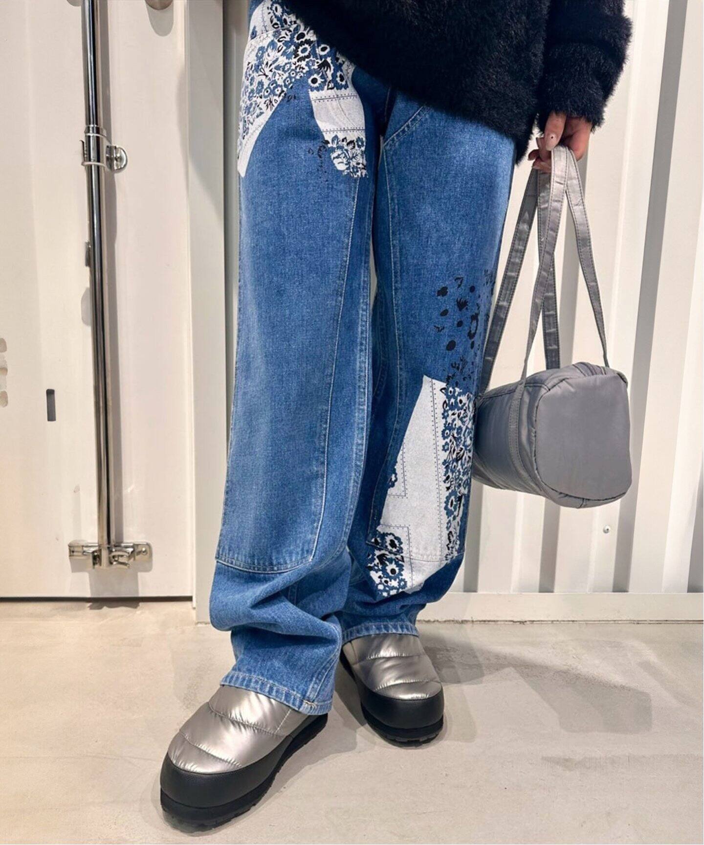 NOMA t.d. / ノーマティーディー. Sign Print Denim Work Pants 