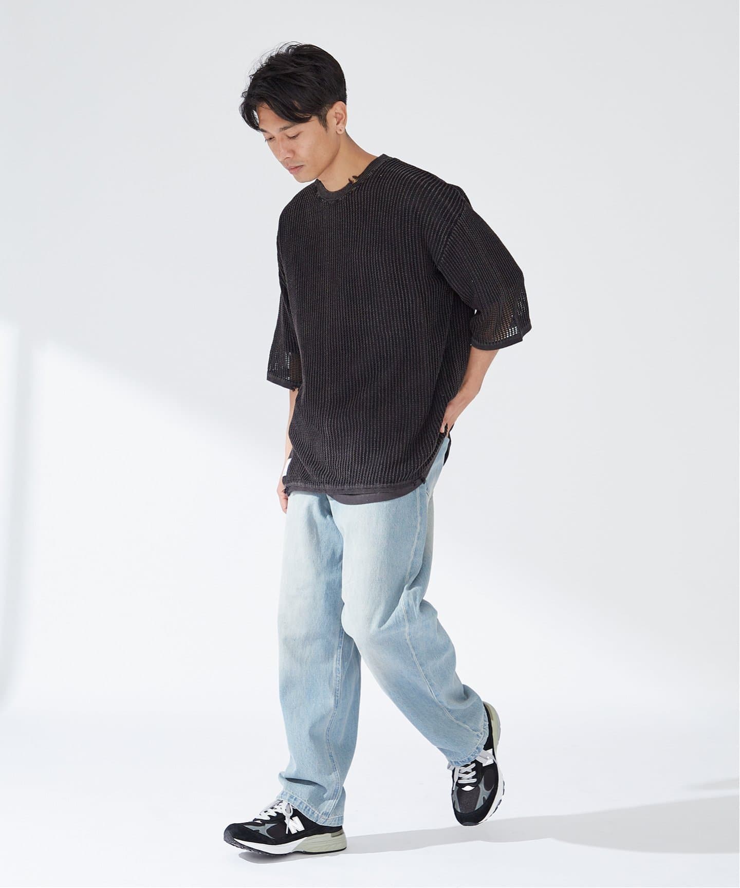 WIDE STRAIGHT DENIM PANTS（デニムパンツ・ジーンズ）｜B.C