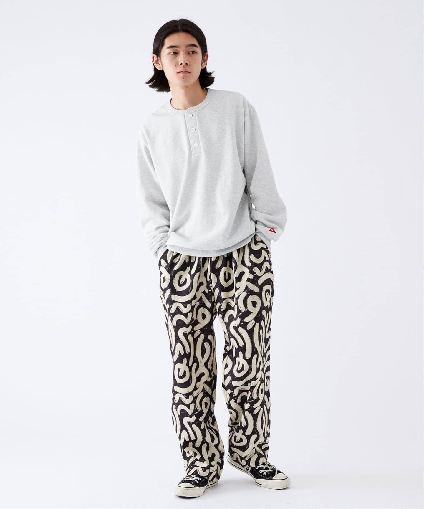 【Christina Seewald × yo BIOTOP】パンツブラックS BIOTOP(ビオトープ) / 【yo BIOTOP】High W Slacks (パンツ