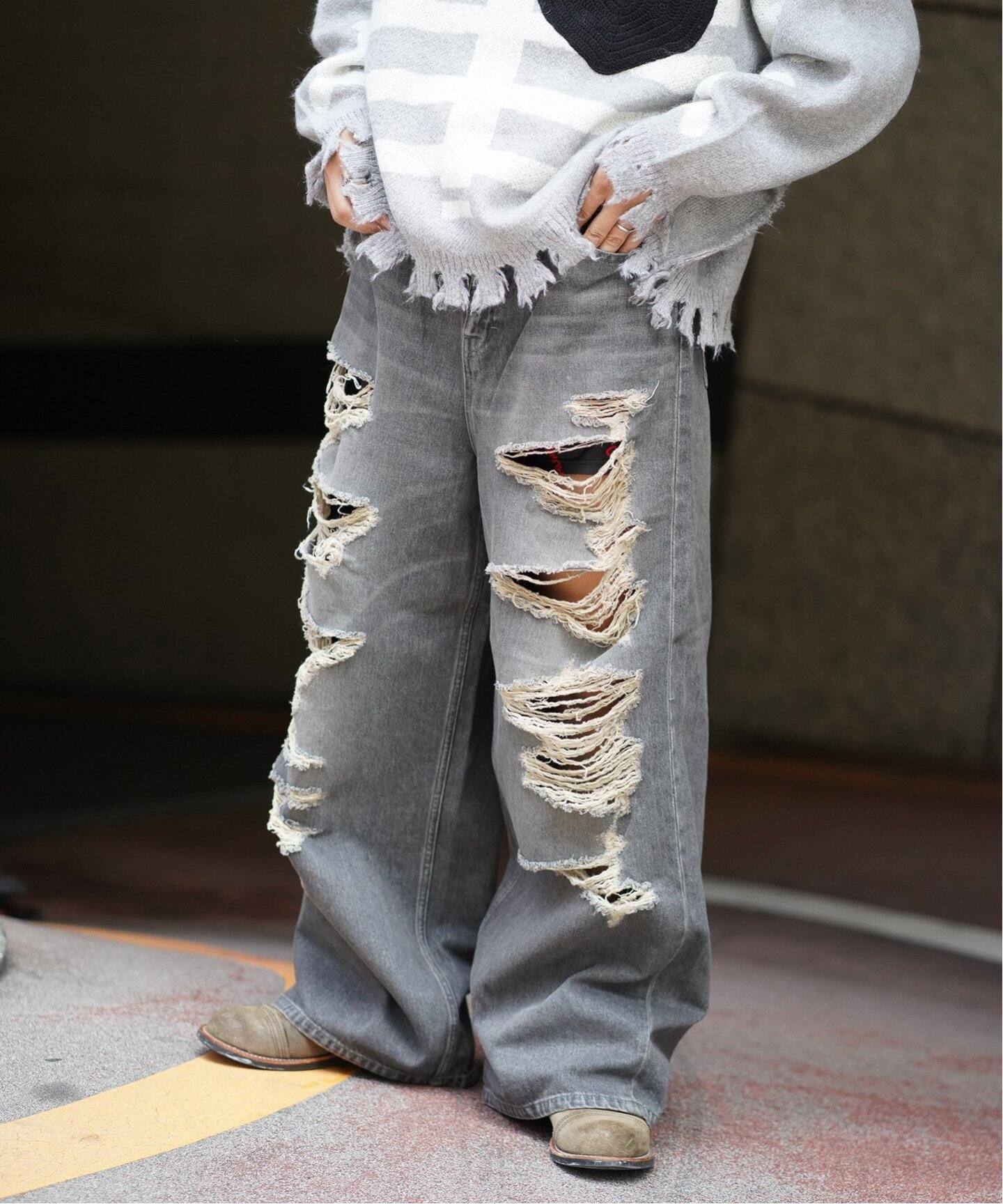 DISCOVERED / ディスカバード BORO DENIM PANTS（デニムパンツ  