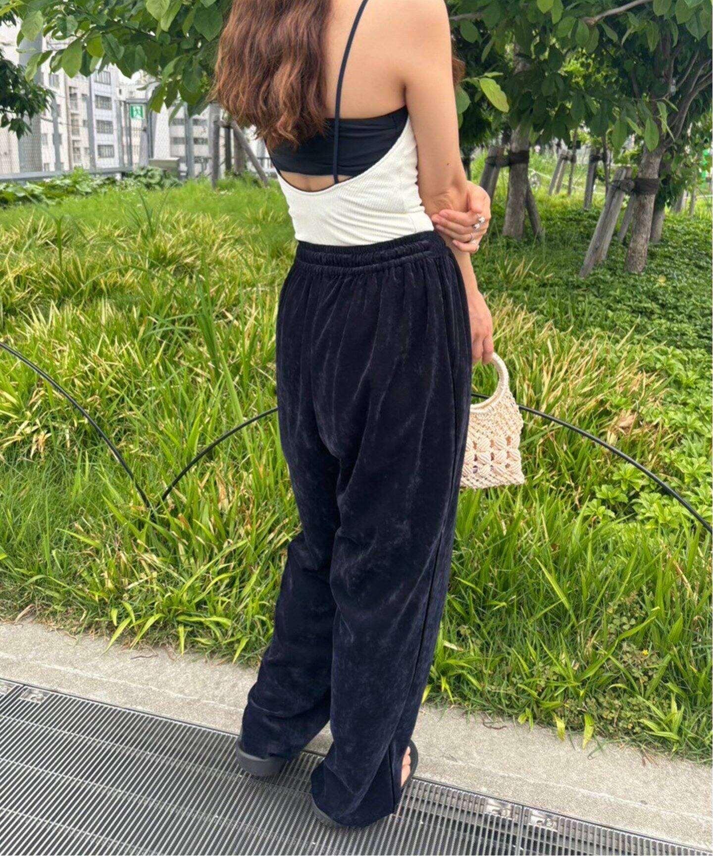 EDIT FOR LULU ベルベットイージーパンツ36 