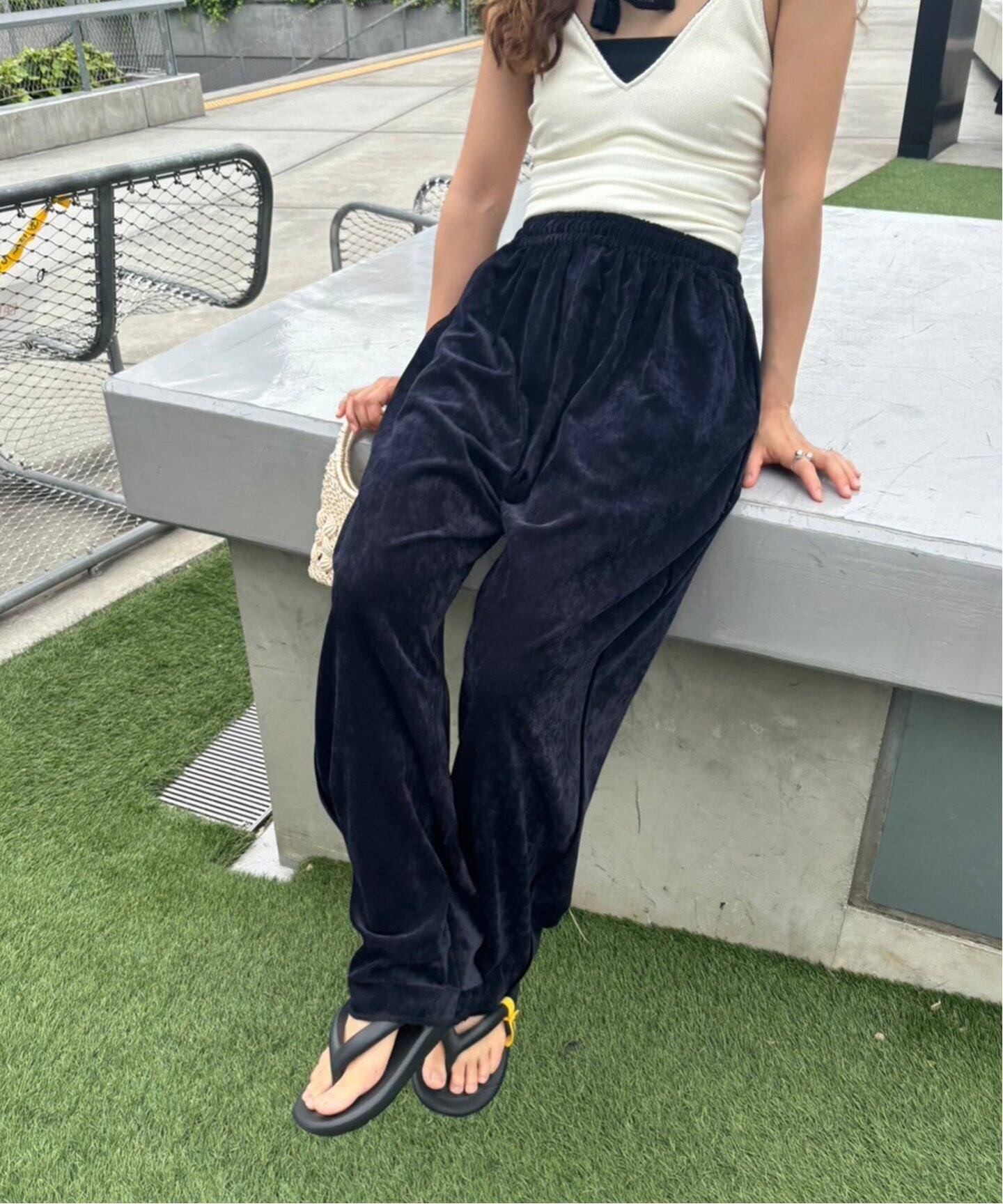 EDIT. FOR LULU ベルベットイージーパンツ 