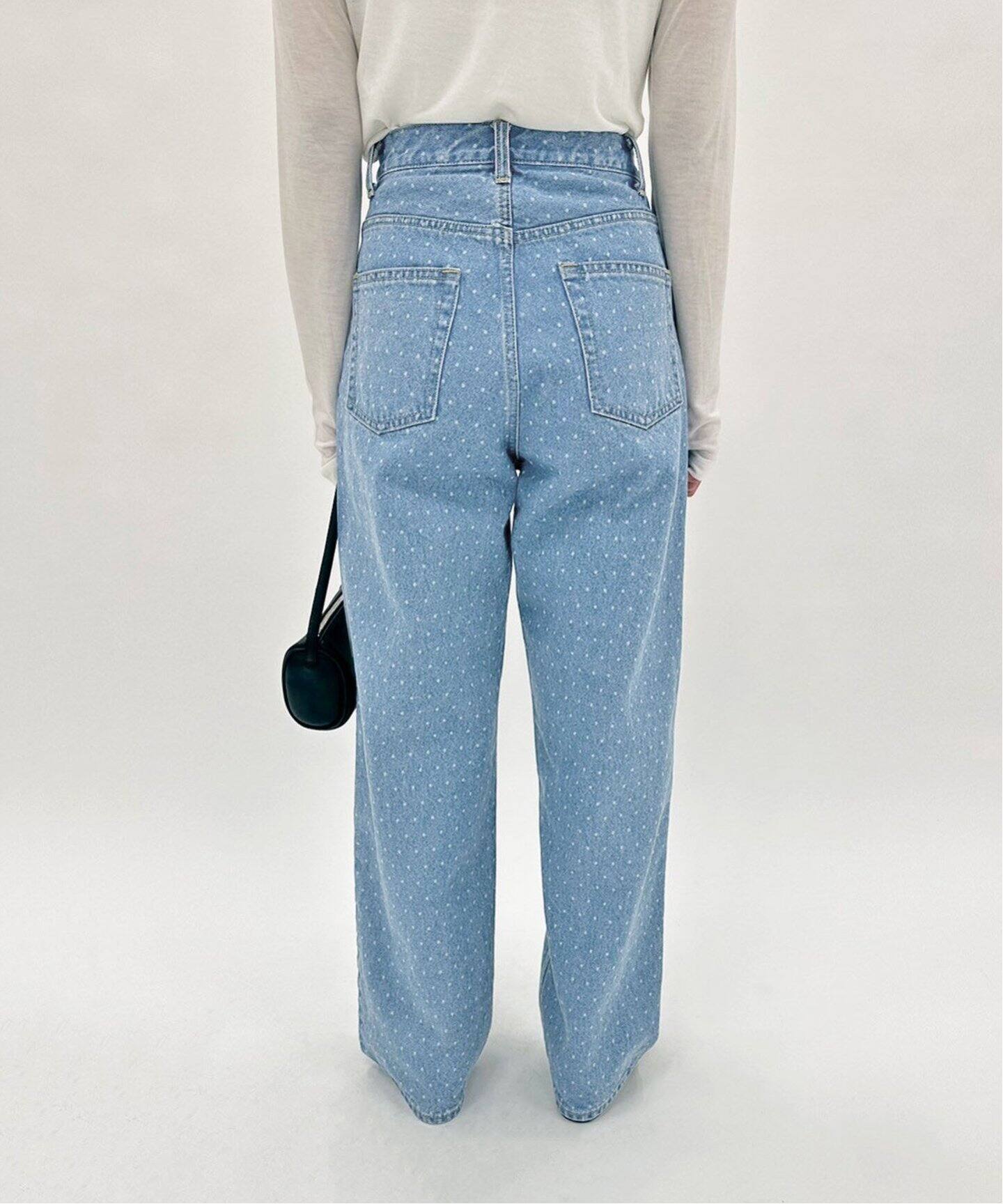 ドットハイウエストデニム（デニムパンツ・ジーンズ）｜EDIT.FOR LULU  