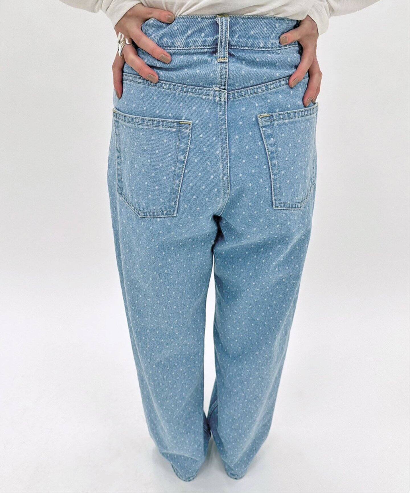 ドットハイウエストデニム（デニムパンツ・ジーンズ）｜EDIT.FOR LULU  