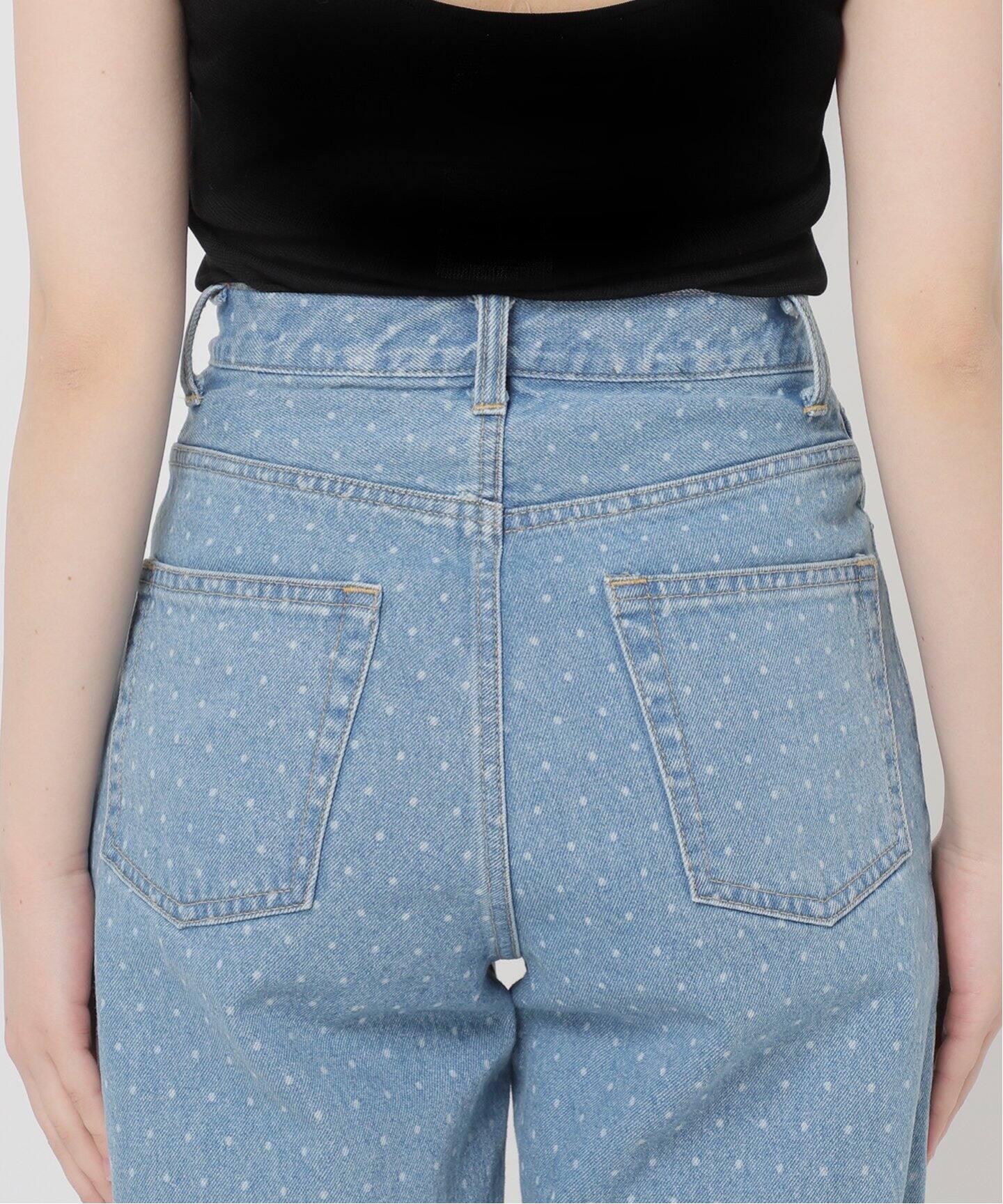 ドットハイウエストデニム（デニムパンツ・ジーンズ）｜EDIT.FOR LULU  