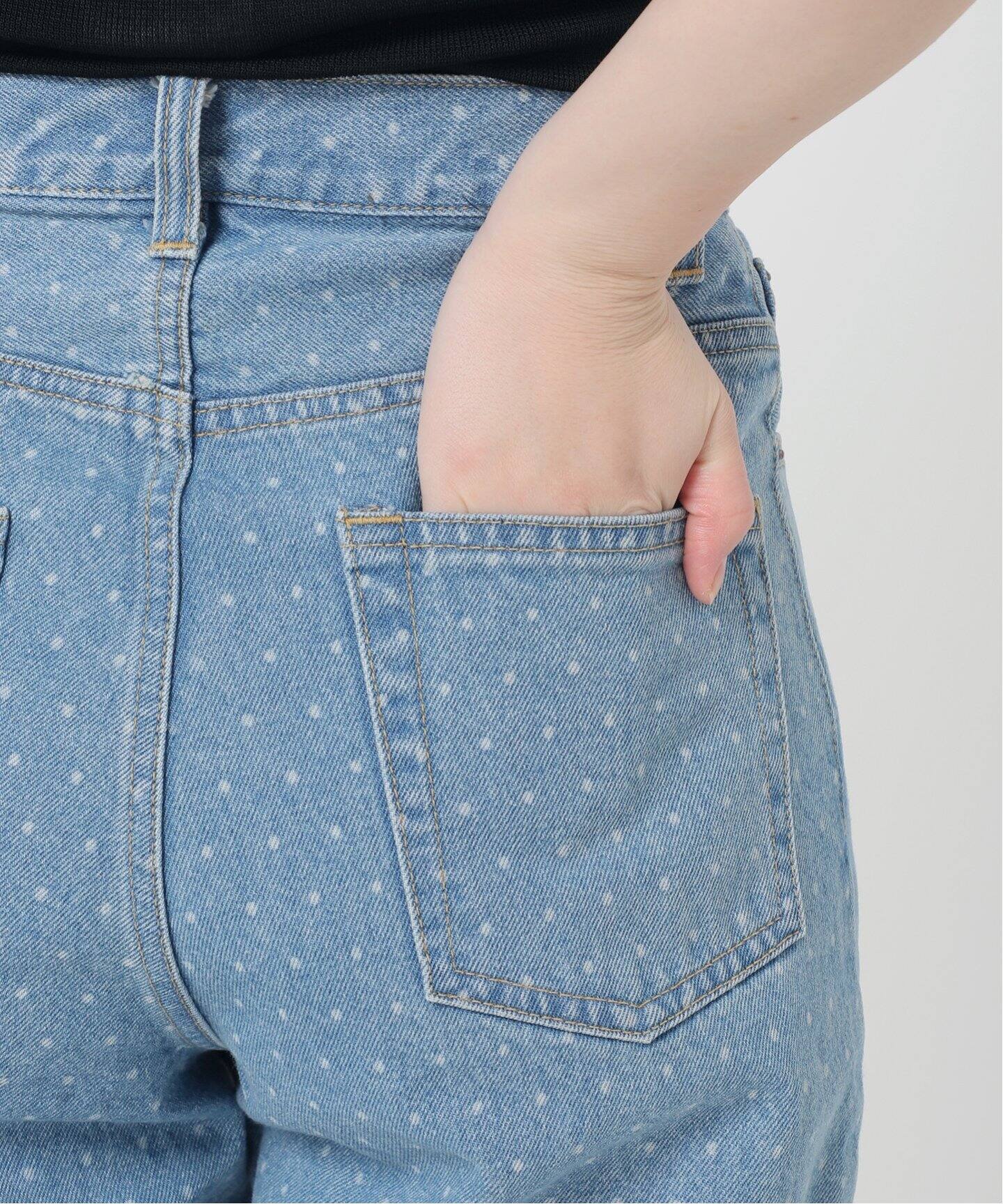 ドットハイウエストデニム（デニムパンツ・ジーンズ）｜EDIT.FOR LULU  