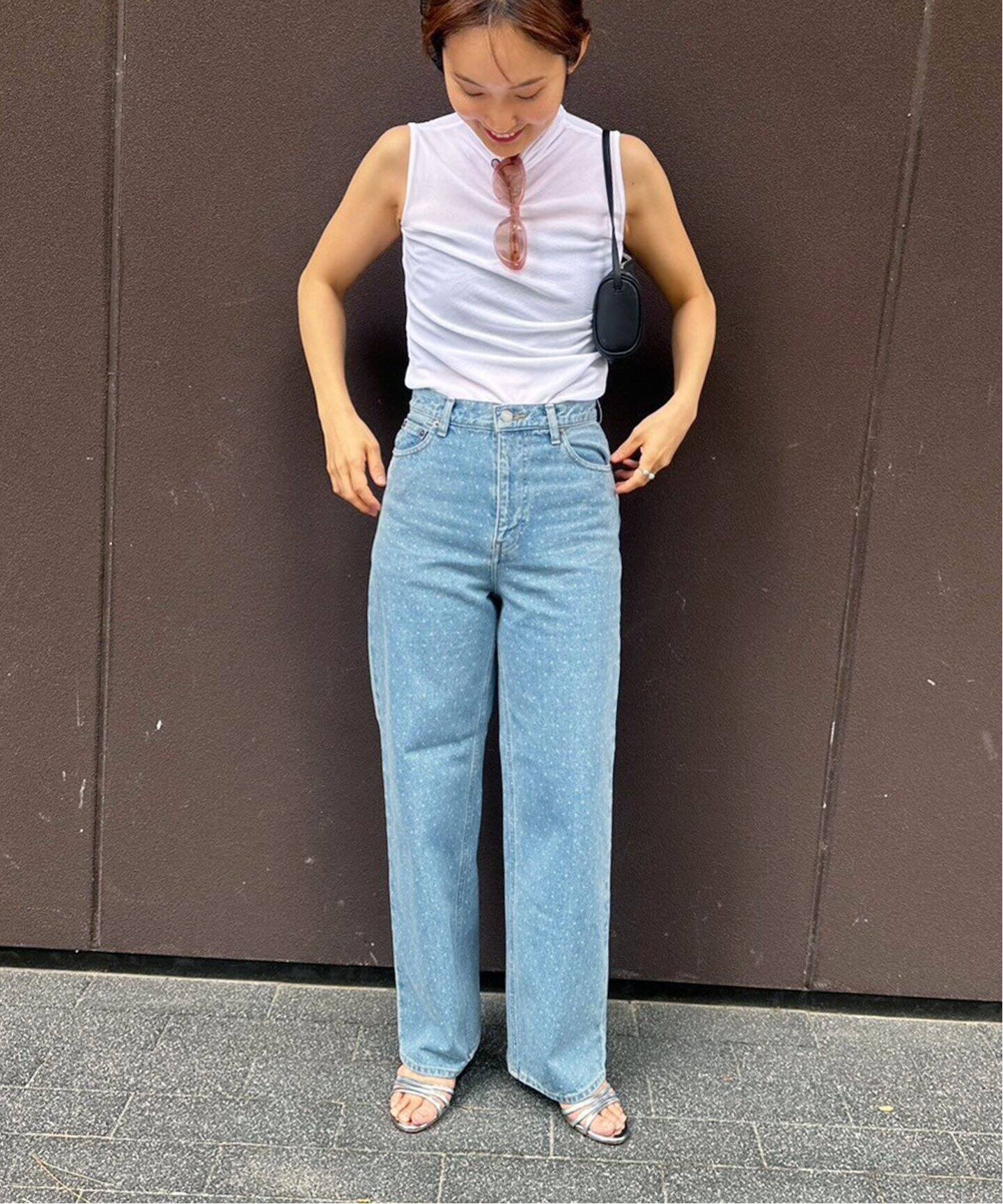 追加》ドットハイウエストデニム（デニムパンツ・ジーンズ）｜EDIT.FOR  