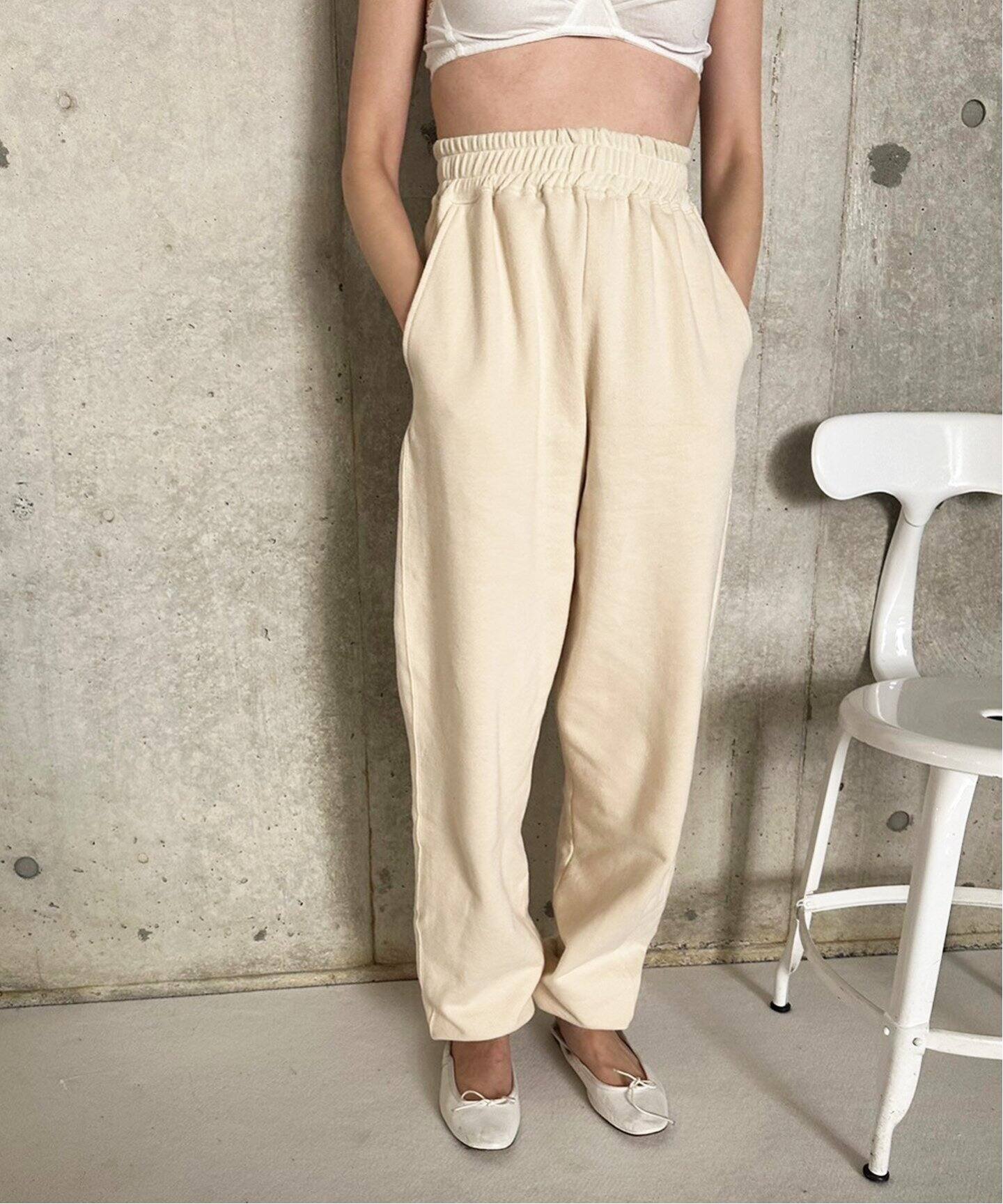 SKIN × EDIT. FOR LULU】コラボ ハイウエスト スウェットパンツ  