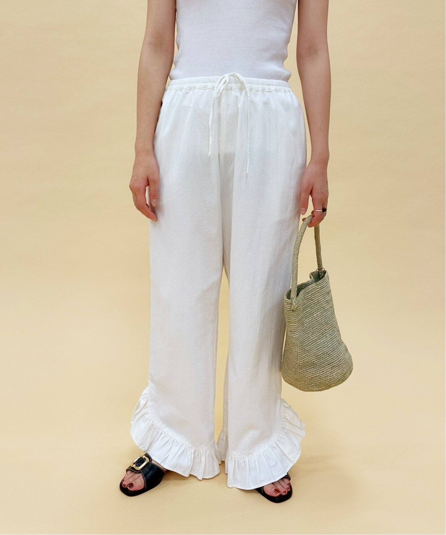 ne Quittez pas / ヌキテパ】CRIMP COTTON FRILL PANTS（その他パンツ  