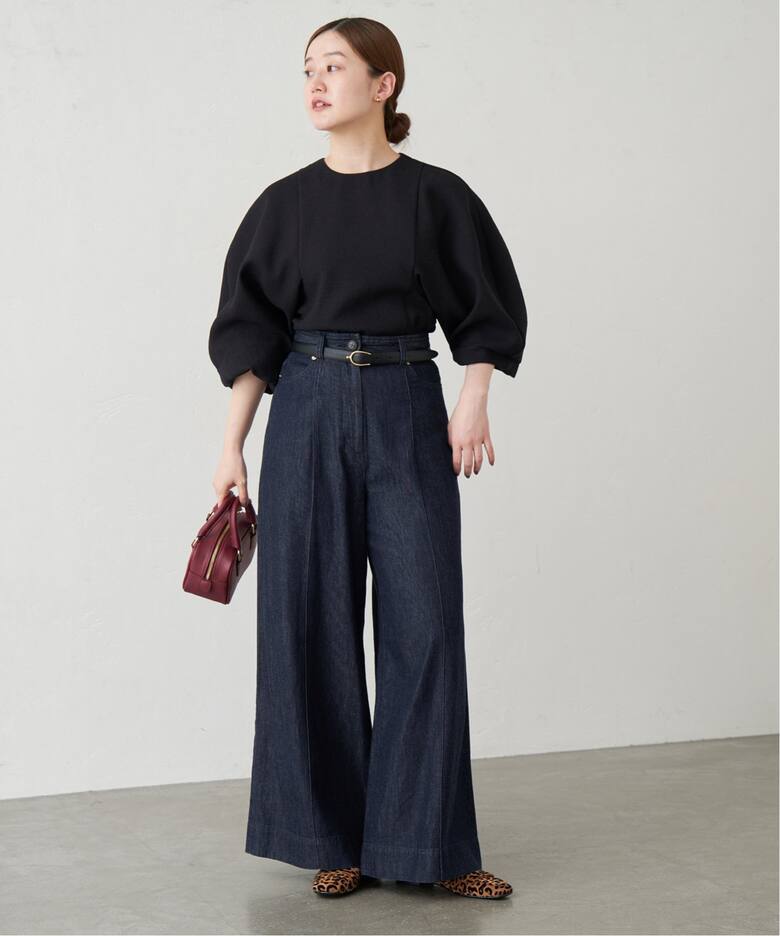 ブライトデニム ソフトワイドパンツ（デニムパンツ・ジーンズ）｜IENA  