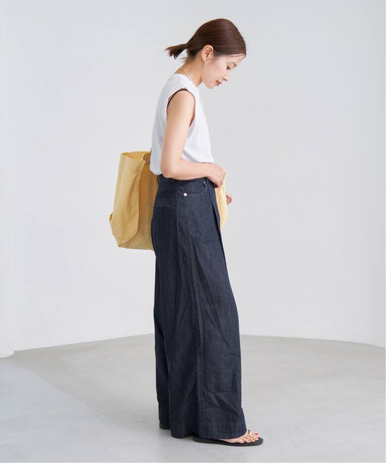 ブライトデニム ソフトワイドパンツ（デニムパンツ・ジーンズ）｜IENA  