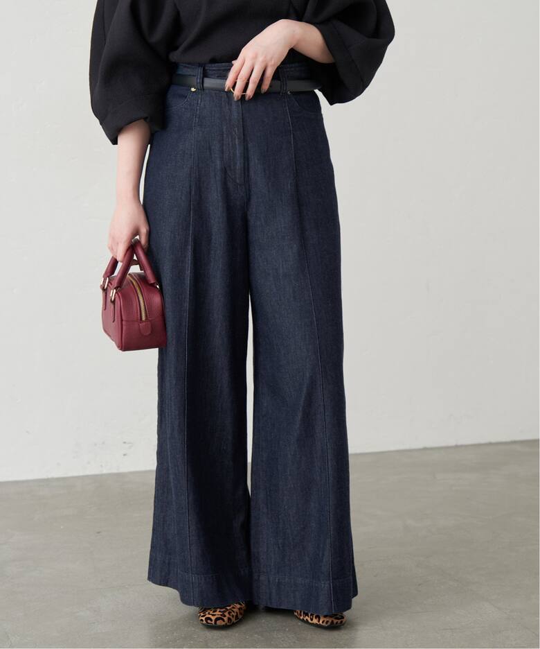 ブライトデニム ソフトワイドパンツ（デニムパンツ・ジーンズ）｜IENA  