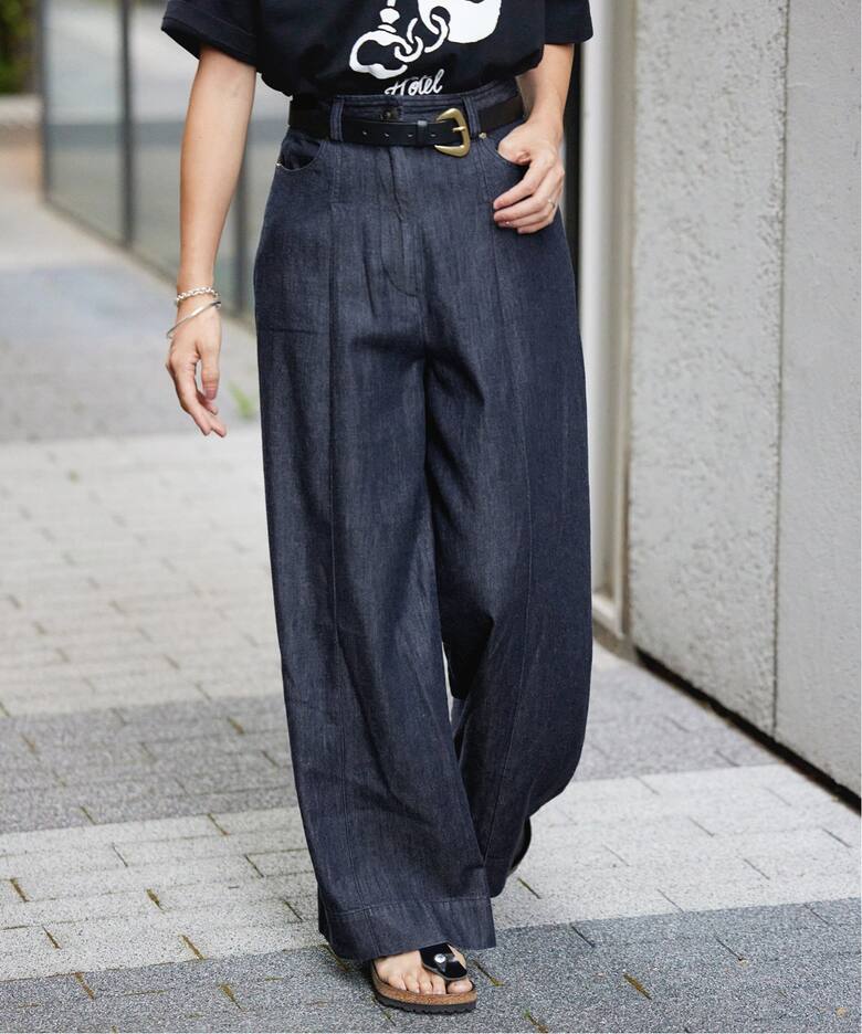 ブライトデニム ソフトワイドパンツ（デニムパンツ・ジーンズ）｜IENA  