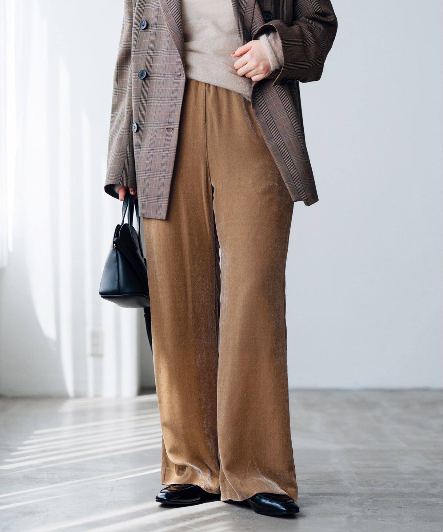 Silk Mix ベルベット イージーパンツ（その他パンツ）｜IENA（イエナ