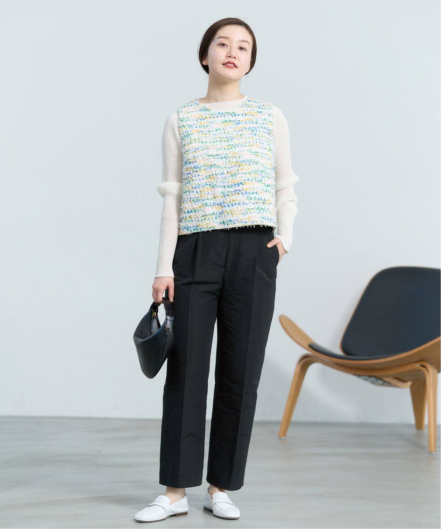 ＆NAVY etique デザインクロップドパンツ（スラックス）｜IENA（イエナ  