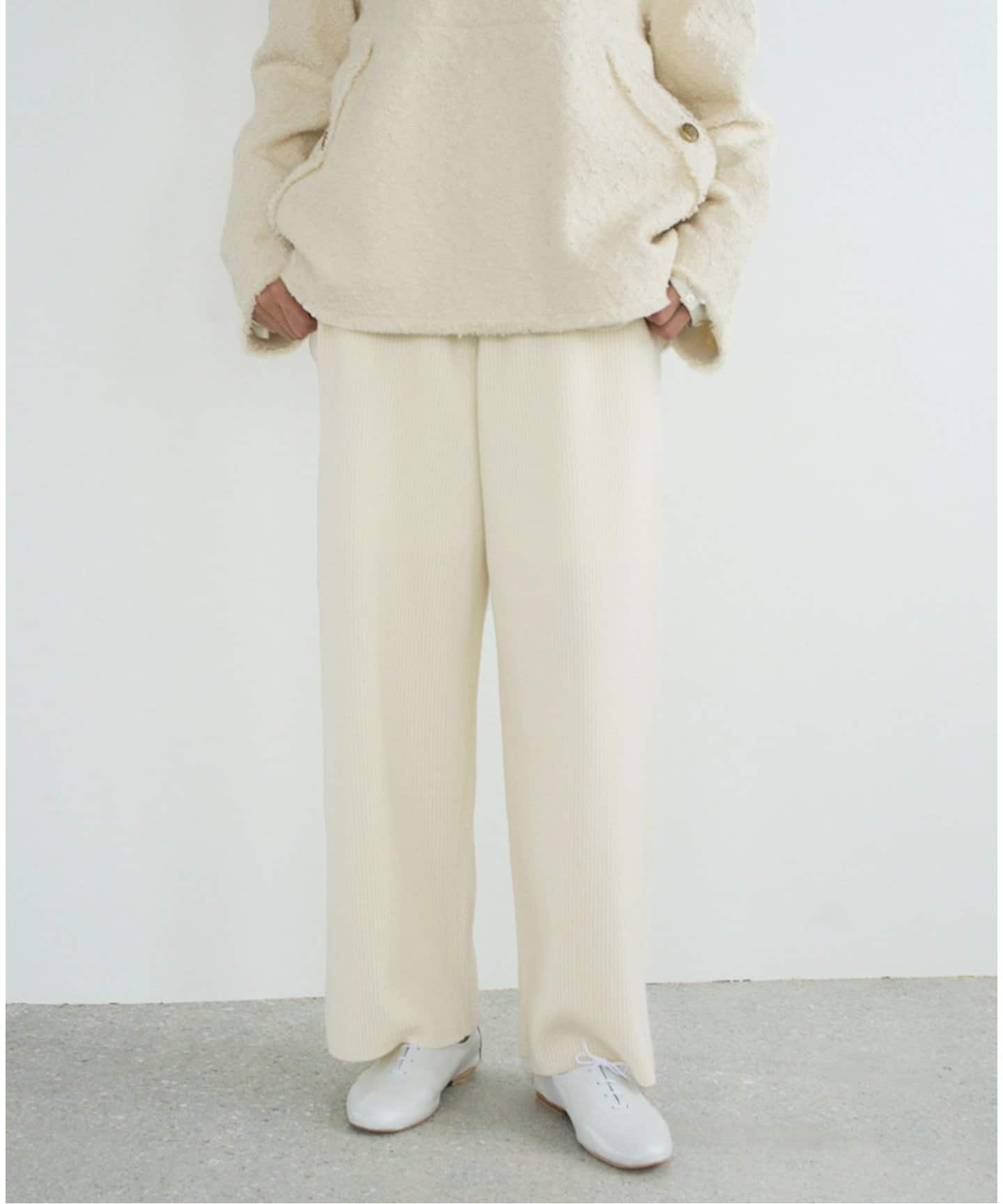 IENA Sn.WEEKEND リブ　ニットパンツ　グレー38 Sn.WEEKEND リブパンツ（その他パンツ）｜IENA（イエナ）の通販