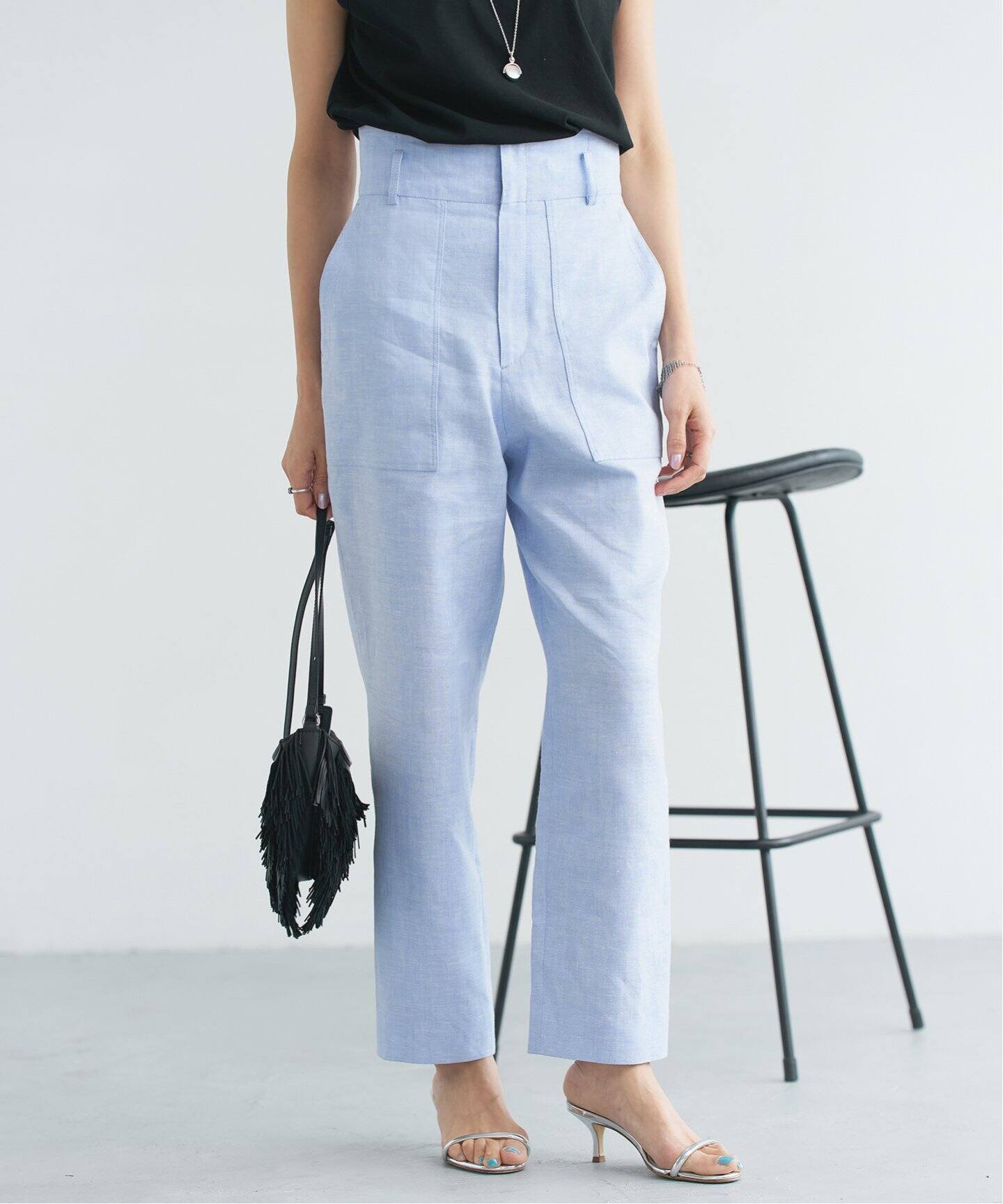 ストレッチリネンポケットパンツ（スラックス）｜IENA（イエナ）の通販  