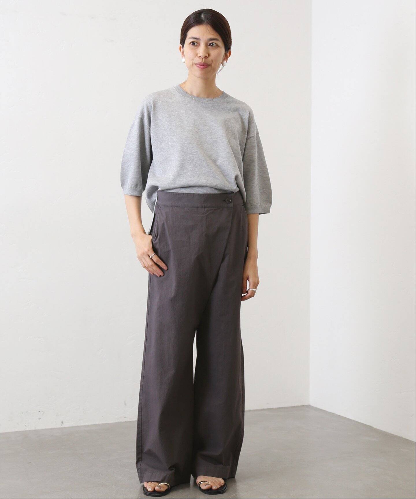 ＆ellecy ツイルタックパンツ