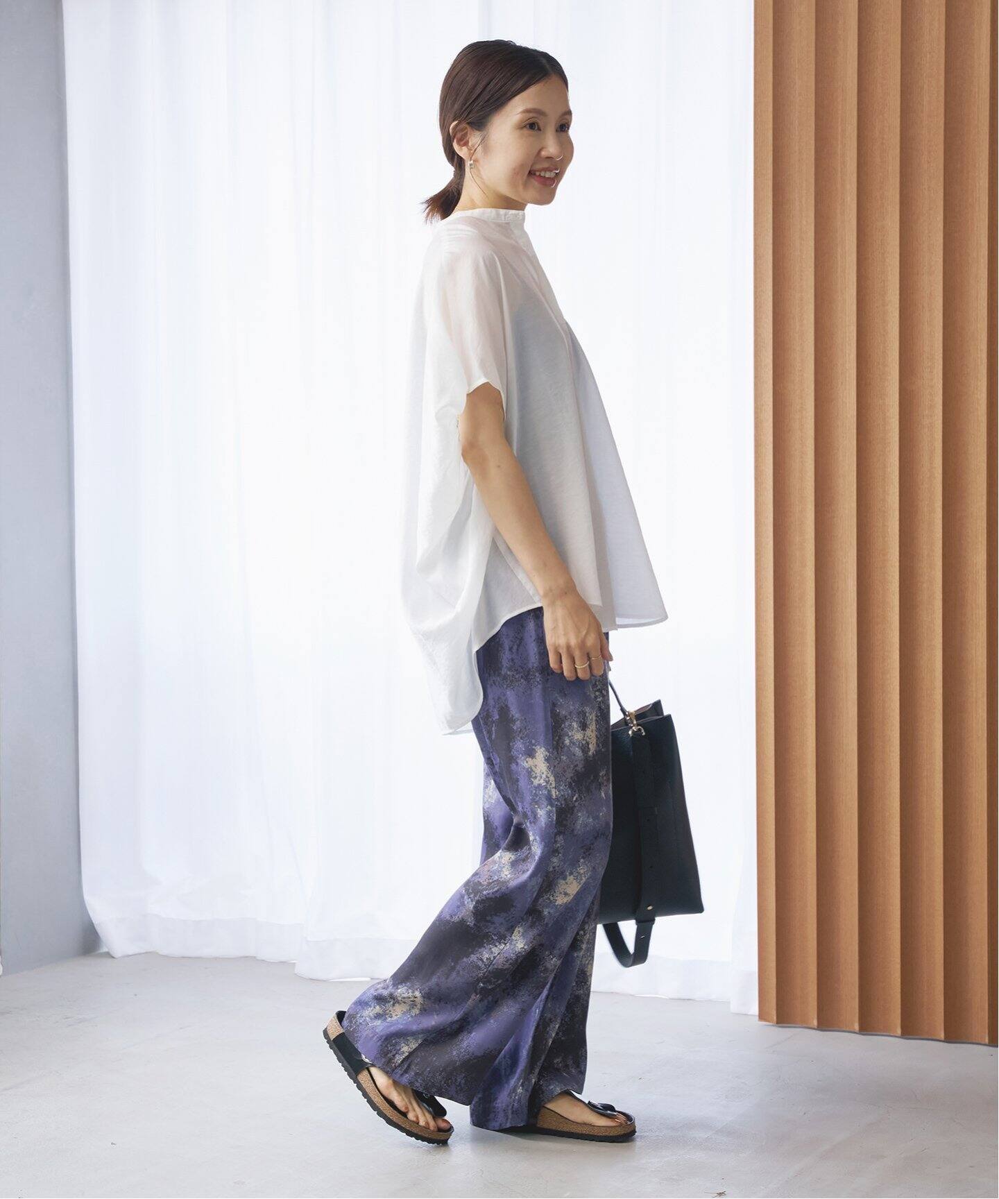 アブストラクトプリントイージーパンツ（その他パンツ）｜IENA（イエナ  