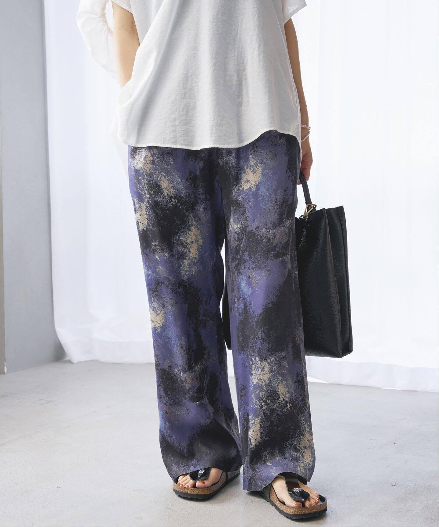 アブストラクトプリントイージーパンツ（その他パンツ）｜IENA（イエナ  