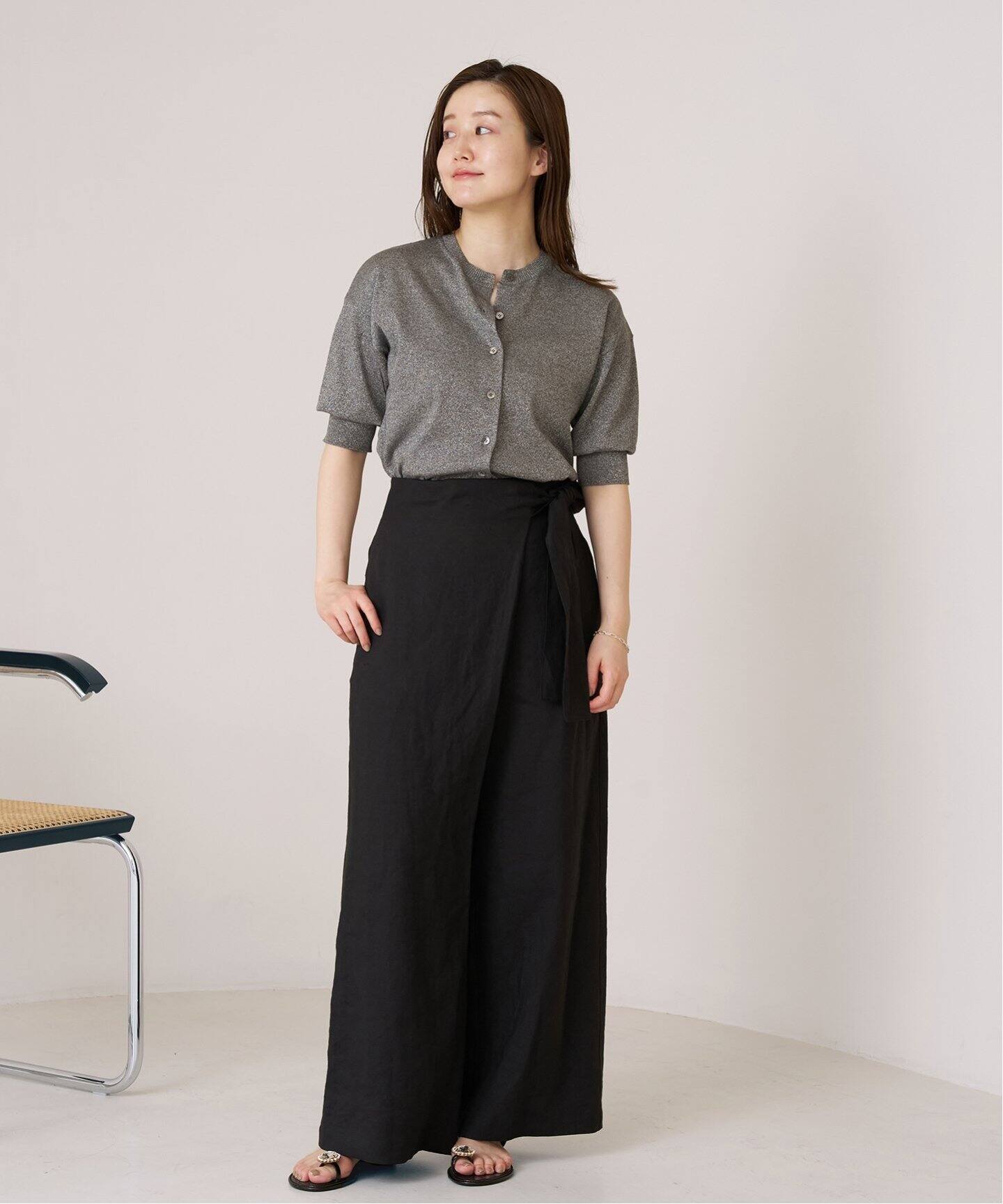 IENA イエナ　ラミーラップパンツ　ブラック34 ラミーラップパンツ（その他パンツ）｜IENA（イエナ）の通販