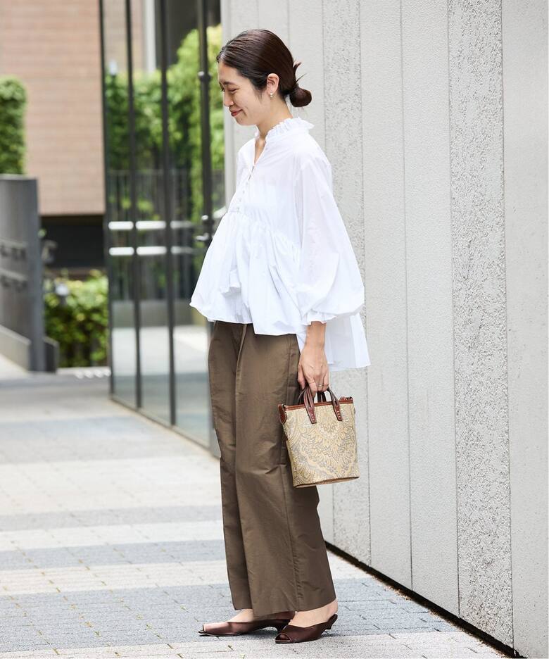 グログラン クロップドパンツ（スラックス）｜IENA（イエナ）の通販  