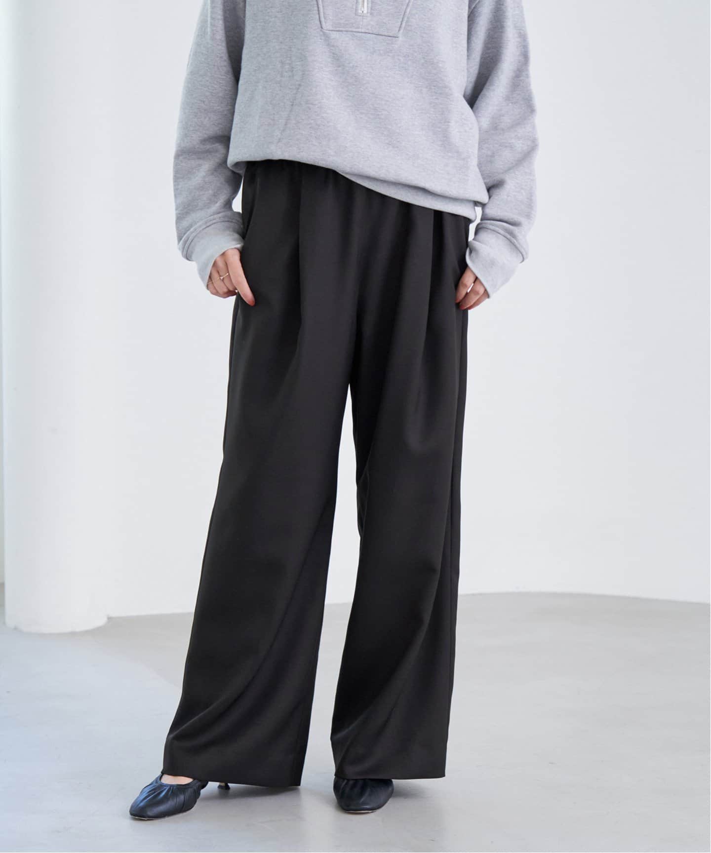 IENA 38 ウール混トリアセリラックスパンツ ウール混トリアセ リラックスパンツ（その他パンツ）｜IENA（イエナ