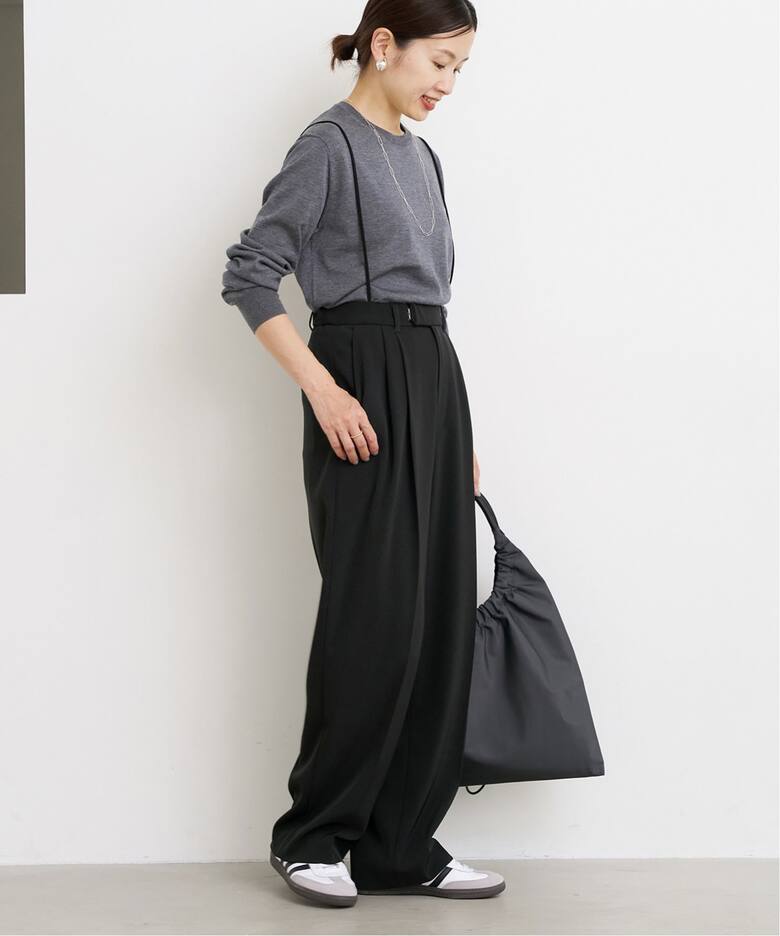 IENAサスペンダーツイル パンツ 