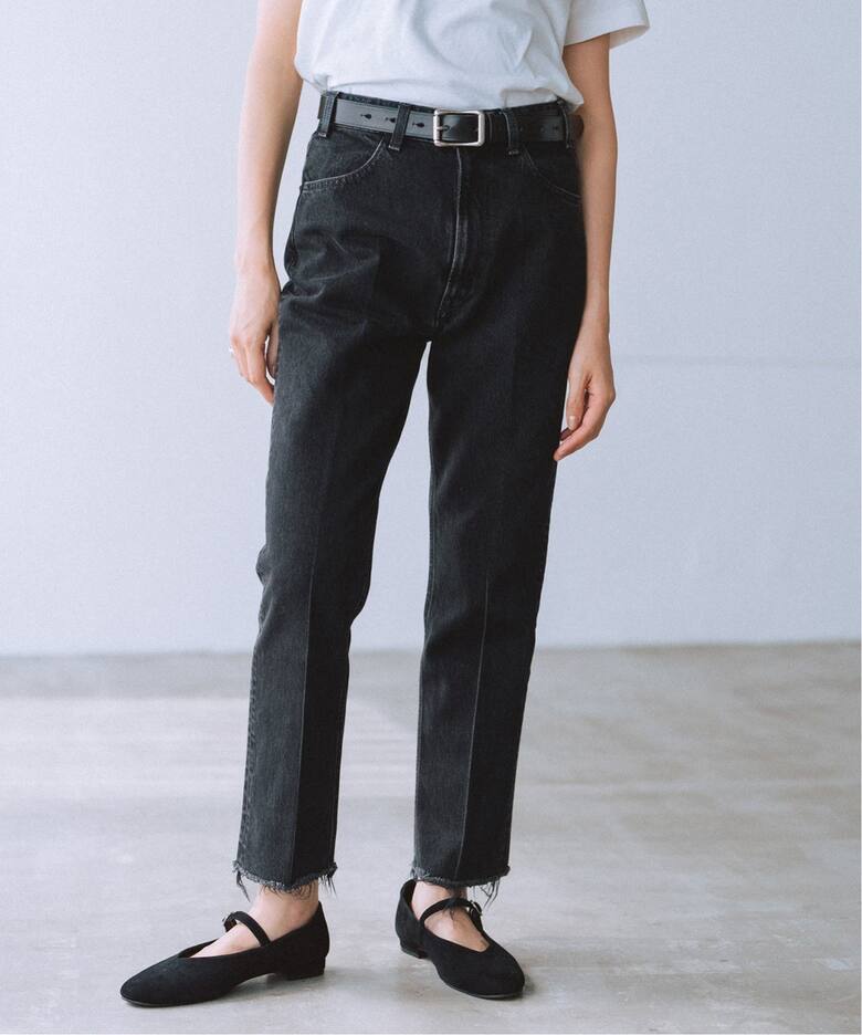 BLACK ハイウエストカットオフデニム（デニムパンツ・ジーンズ）｜IENA  