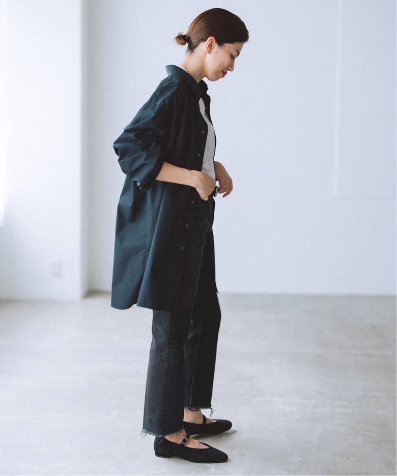 BLACK ハイウエストカットオフデニム（デニムパンツ・ジーンズ）｜IENA  